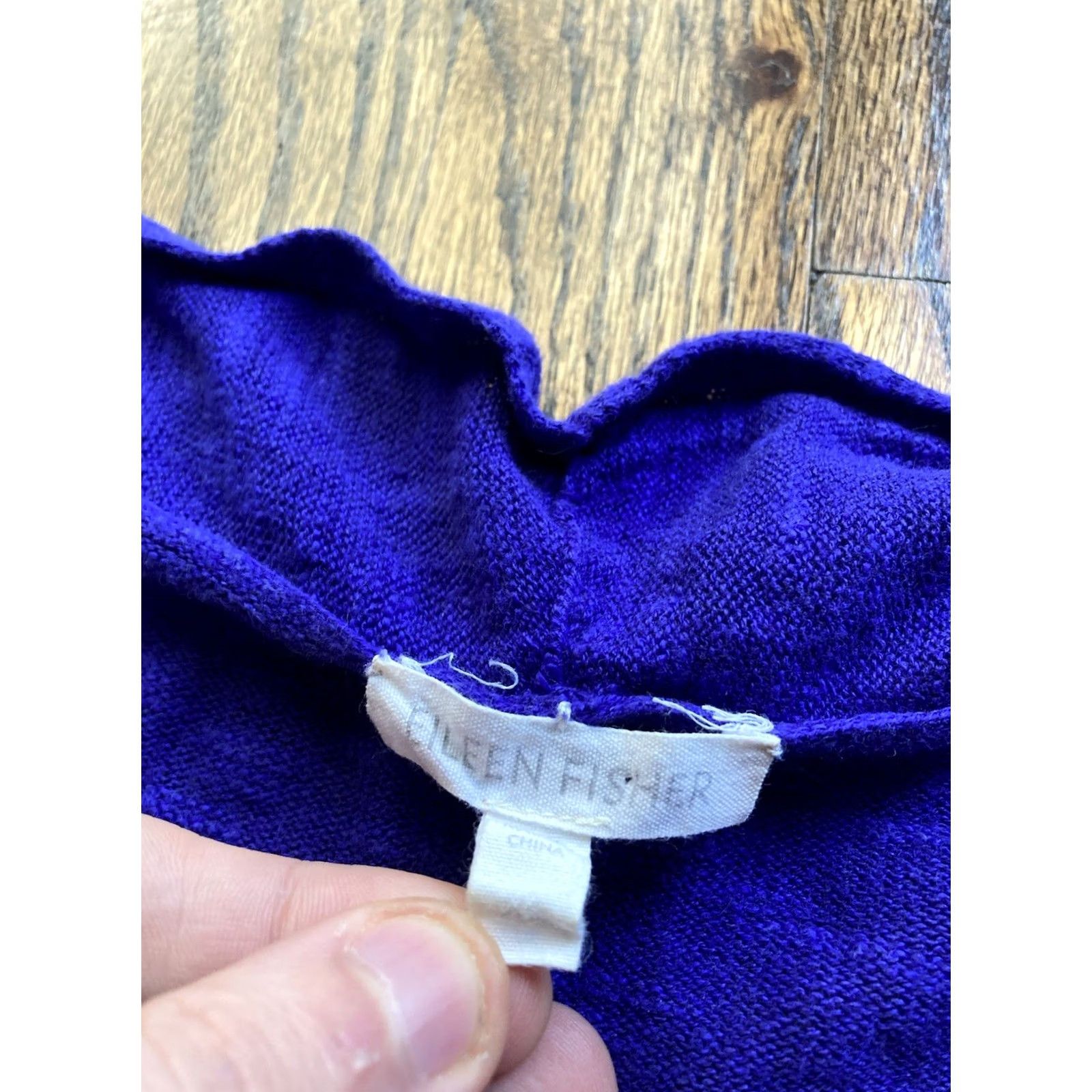 Eileen Fisher Eileen Fisher Sweater Womens XL Purple Cardigan Size Open Front Linen Cotton Drapey Size XL / US 12-14 / IT 48-50 - 4 Thumbnail