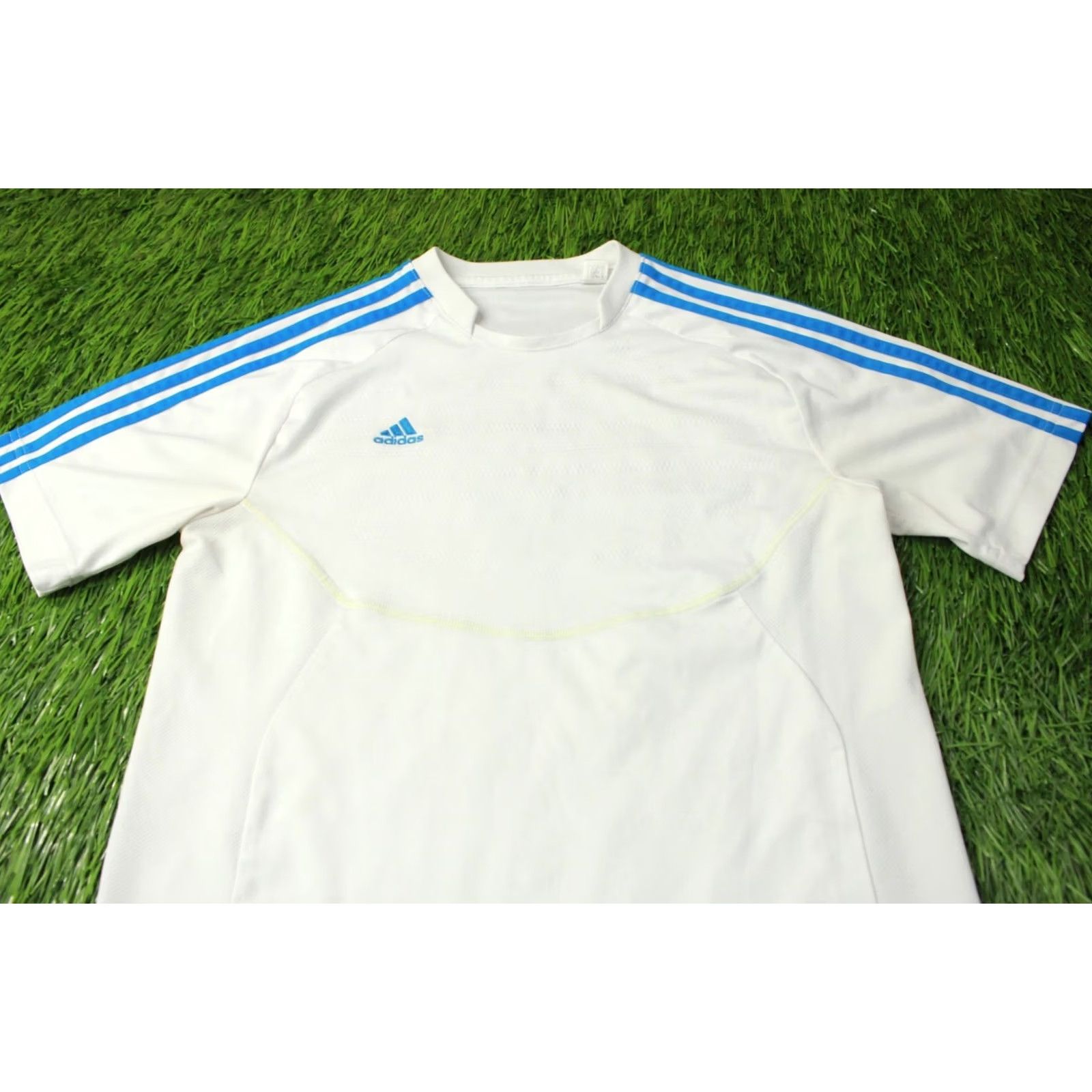 Adidas ADIDAS Performance Predator Original 2011 Football Shirt Jersey M White and Blue Mens Short Sleeve Football Shirt Size US M / EU 48-50 / 2 - 2 Thumbnail