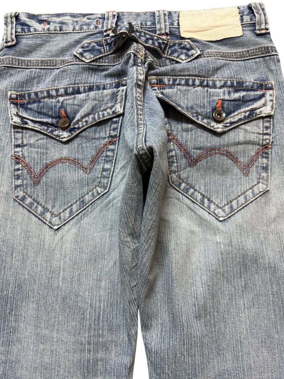 Edwin Vintage Edwin XV-S Flare Bootcut Faded Buckle Belt Denim Size US 31 - 6 Thumbnail