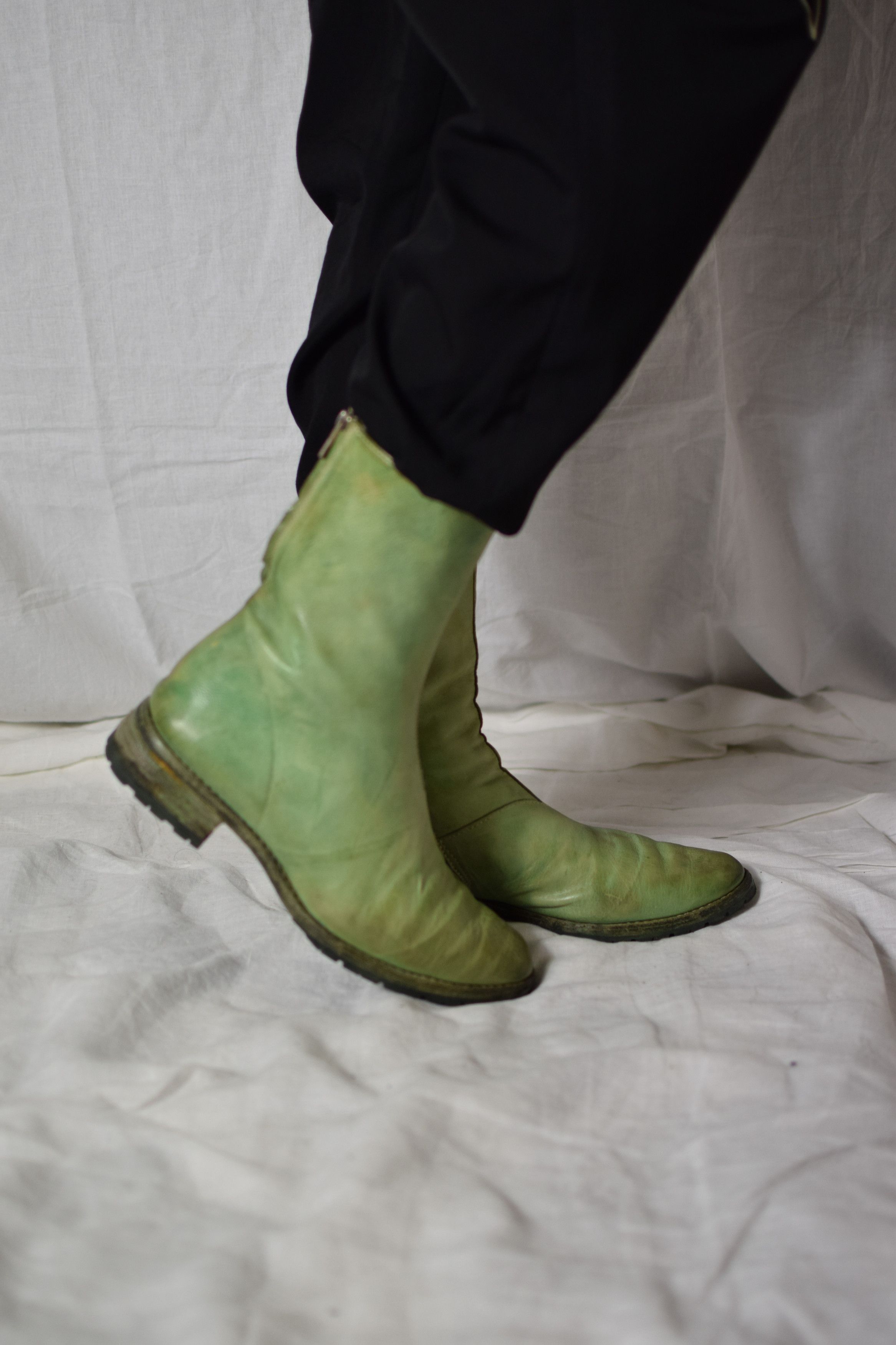 Carol Christian Poell CCP Col. 06 Green Tornado Boots Size US 9 / EU 42 - 4 Thumbnail