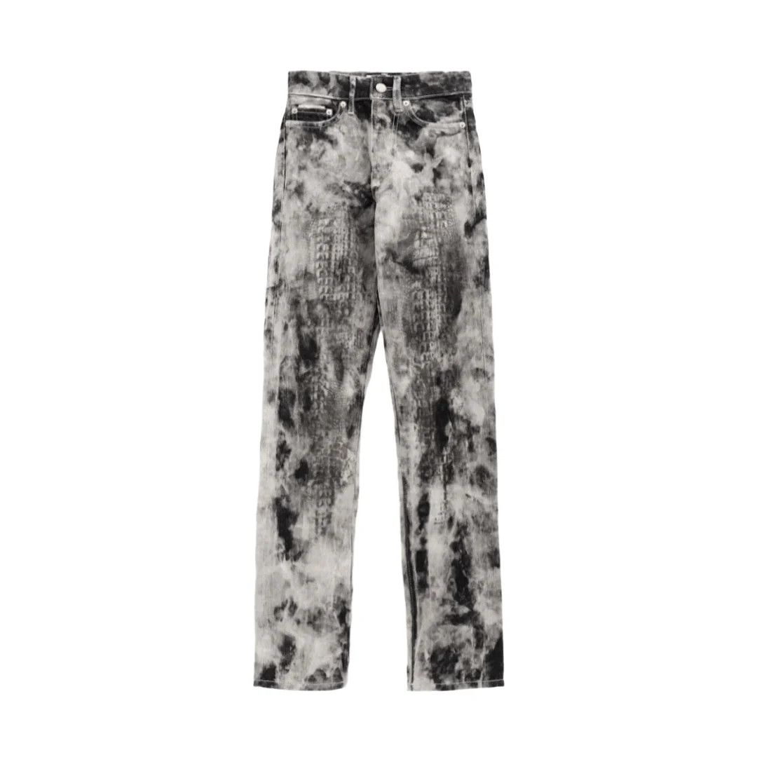 Eytys o1mle0524 Croc Tie-dye Jeans in Grey/Black Size 25" / US 0 / IT 36 - 1 Thumbnail