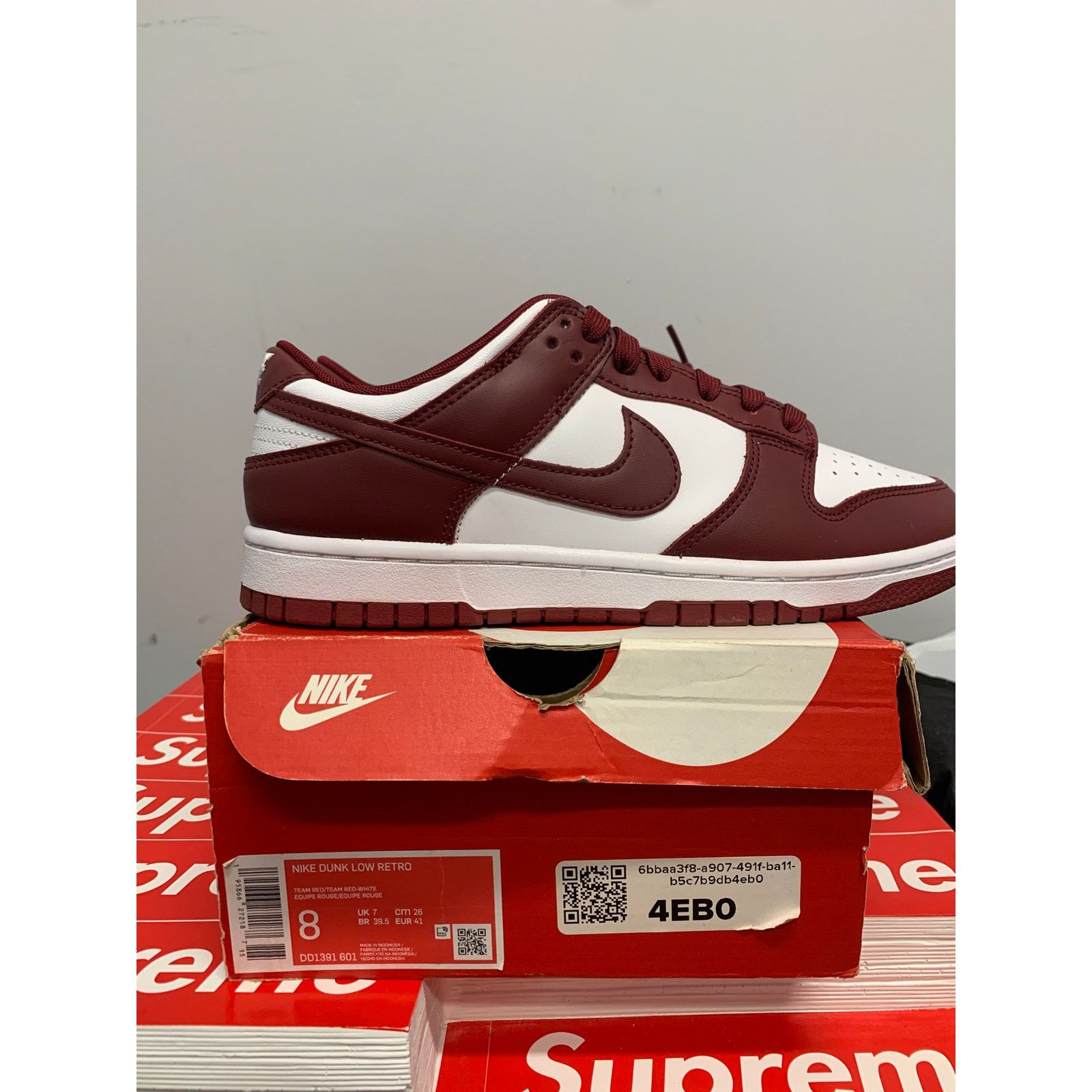Nike Nike Dunk Low Team Red White Size 8 Brand New SHIPS NOW Size US 8 / EU 41 - 3 Thumbnail