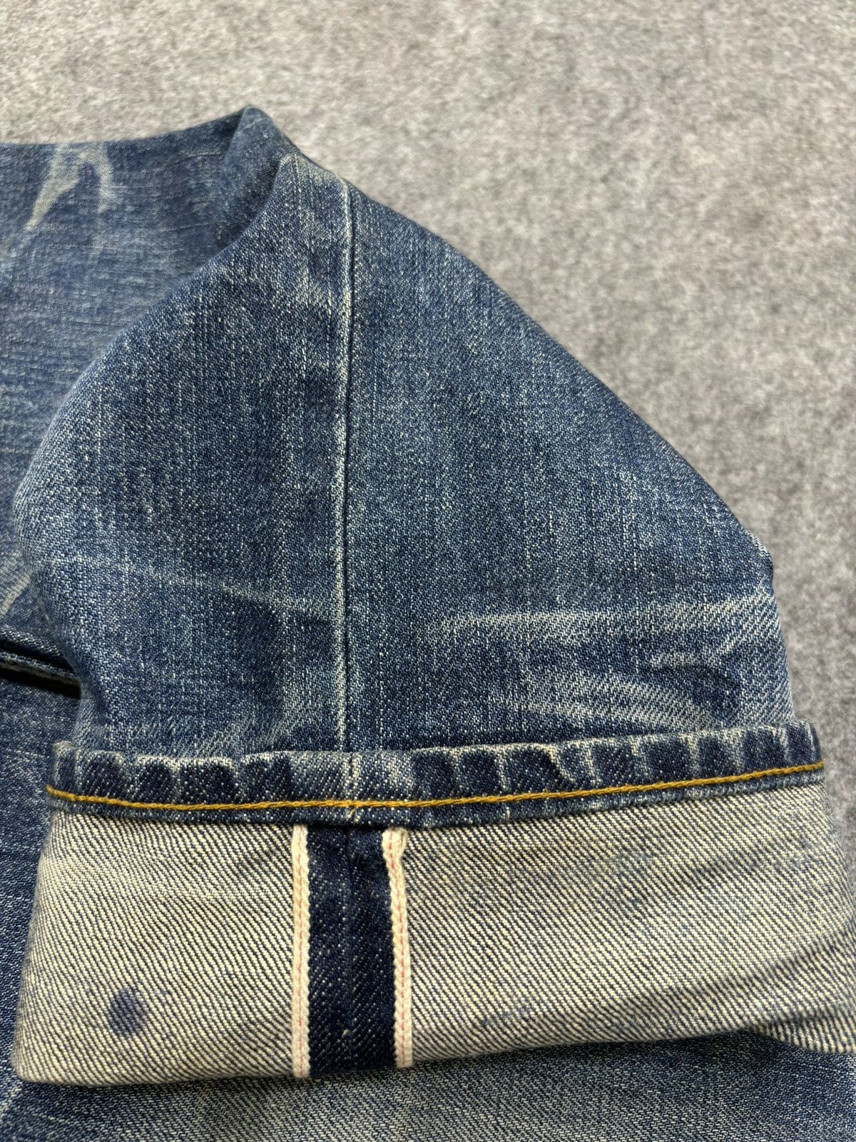 Japanese Brand 💥Sick💥BAGARCH Distressed Raw Stitch Selvedge Denim F543 Size US 31 - 24 Thumbnail