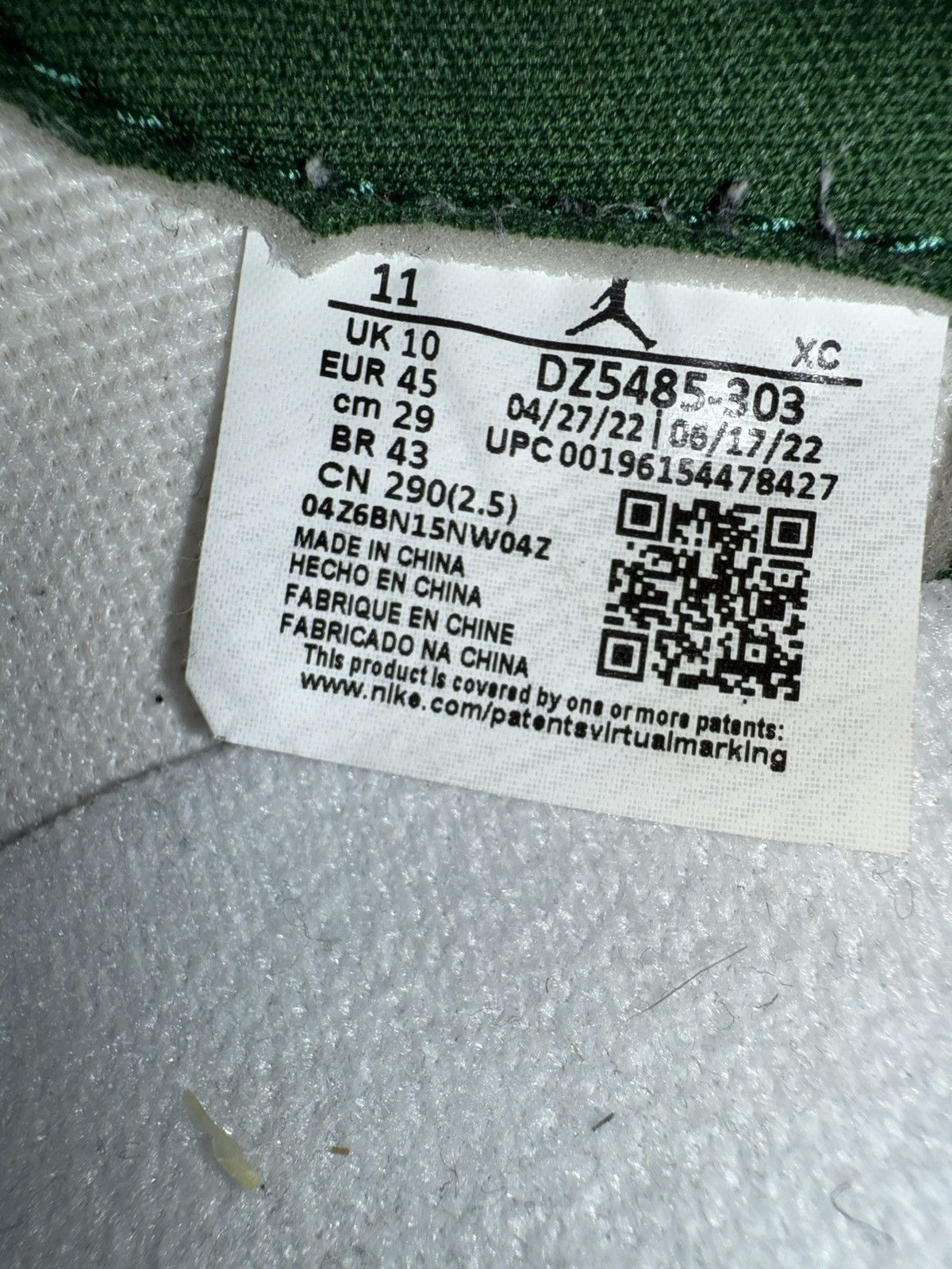 Jordan Brand × Nike Jordan 1 High Gorge Green Size US 11 / EU 44 - 6 Thumbnail