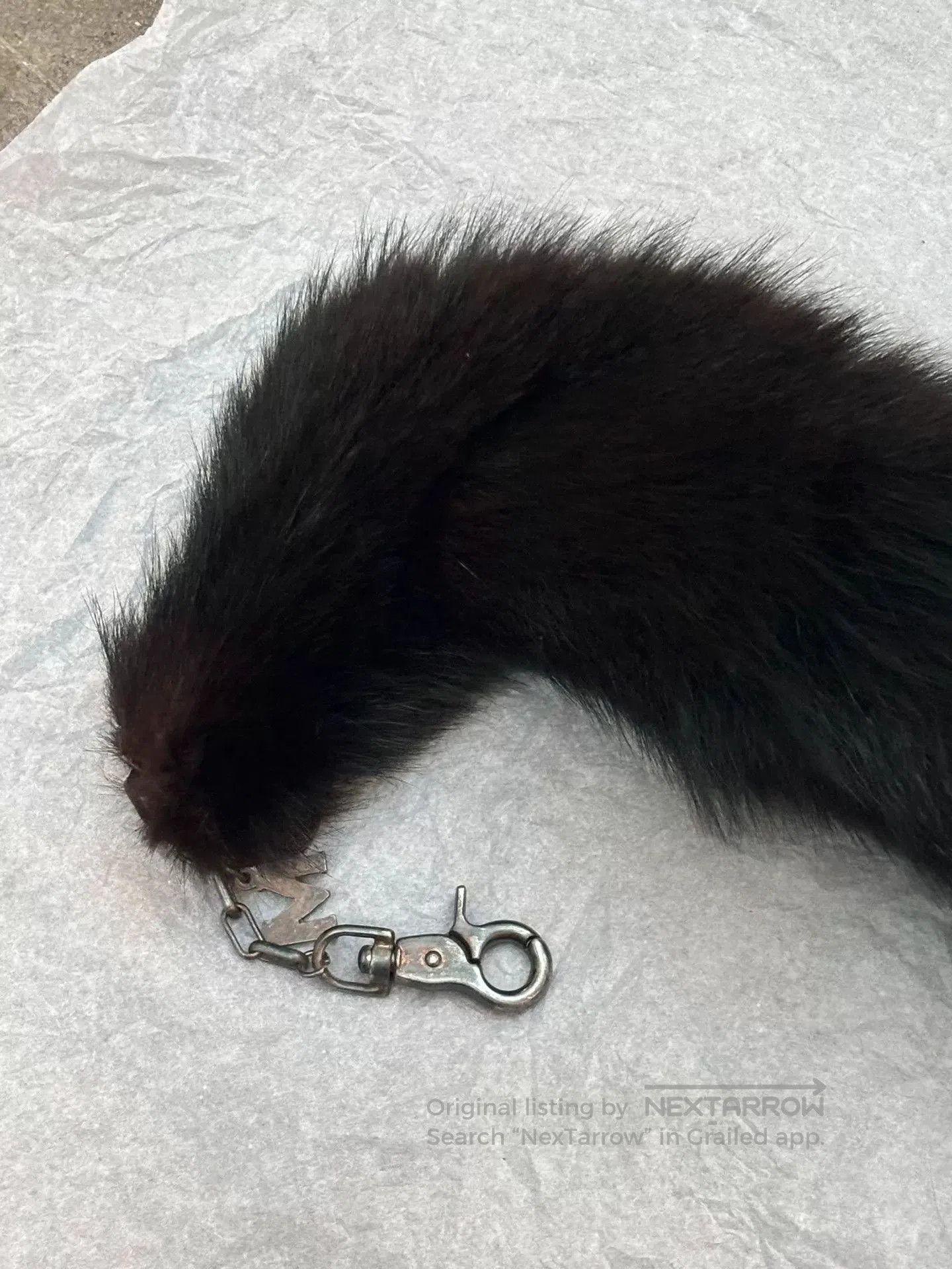 McQ Alexander McQueen black faux fur keychain accessory. Size ONE SIZE - 4 Thumbnail