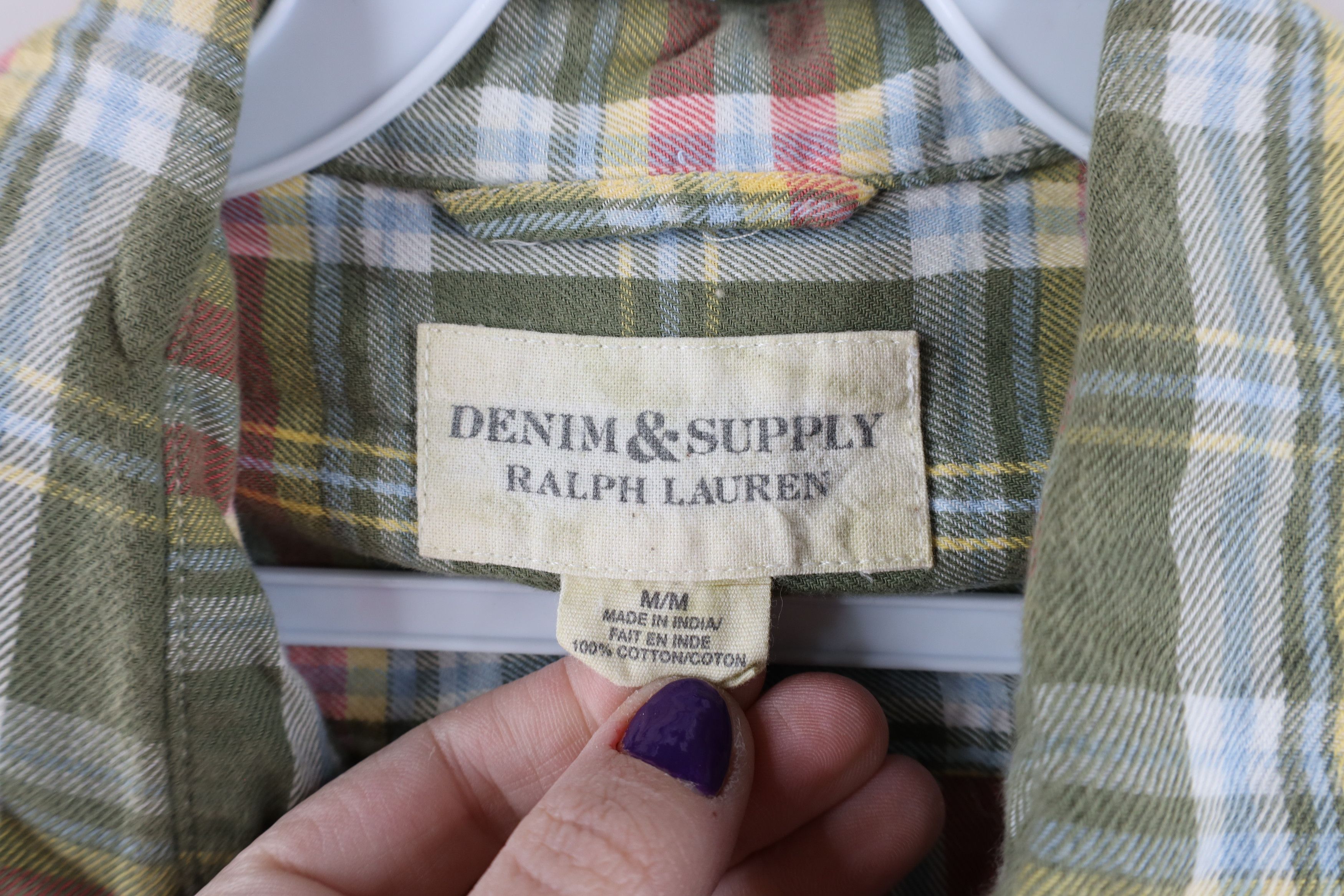 Polo Ralph Lauren Vintage Ralph Lauren Denim Supply Madras Plaid Button Shirt Size US M / EU 48-50 / 2 - 6 Thumbnail