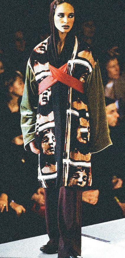 Jean Paul Gaultier FW97 JEAN PAUL GAULTIER FACE PRINT DRESS Size S / US 4 / IT 40 - 8 Thumbnail