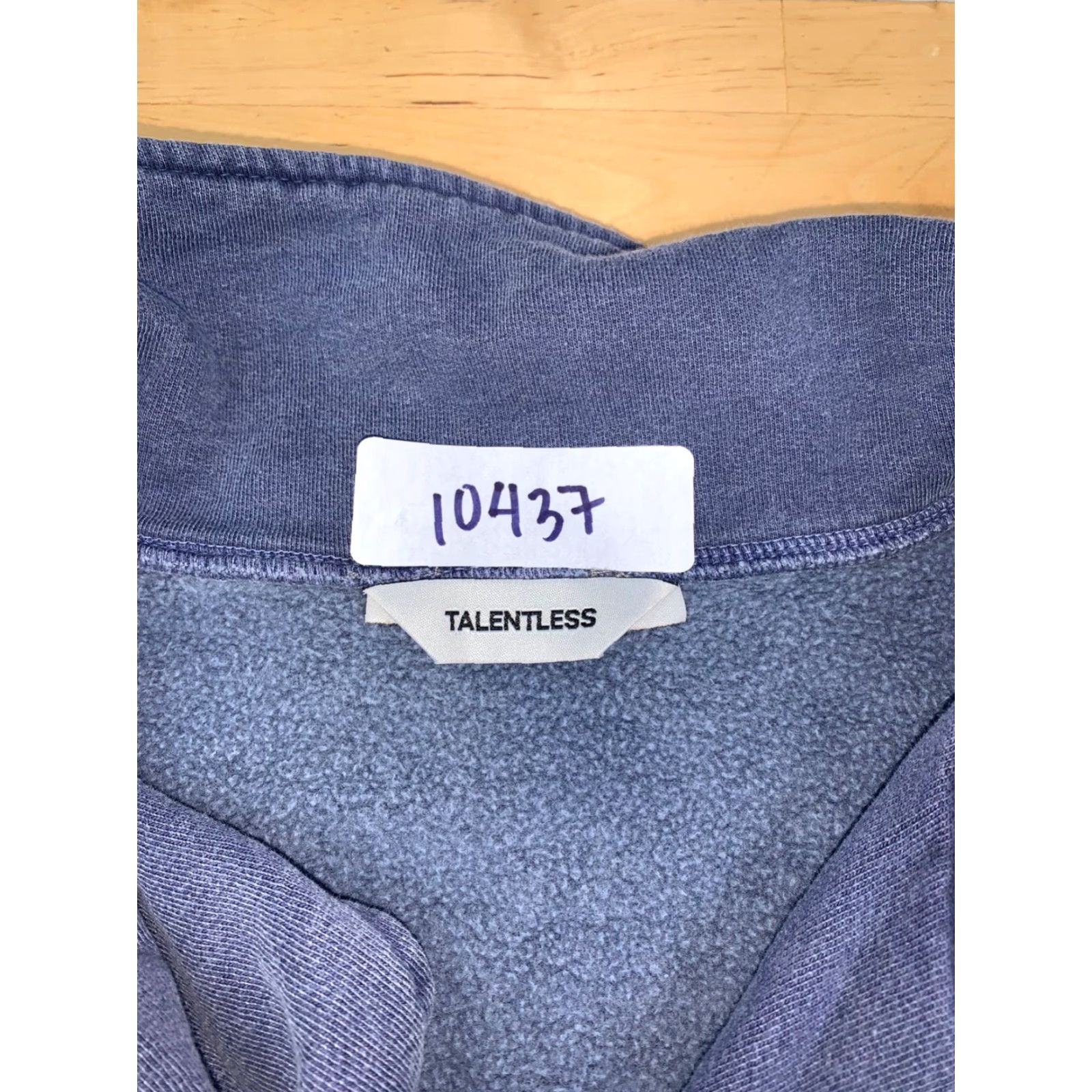 Talentless Talentless Sweater Mens M Blue Collard Heavy Oversized 10437 Size US M / EU 48-50 / 2 - 2 Thumbnail