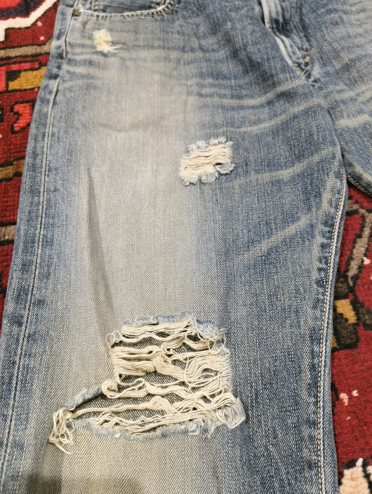 Edwin Vintage Edwin 505 Selvedge Distressed Denim Grunge Rock Size US 32 / EU 48 - 4 Thumbnail