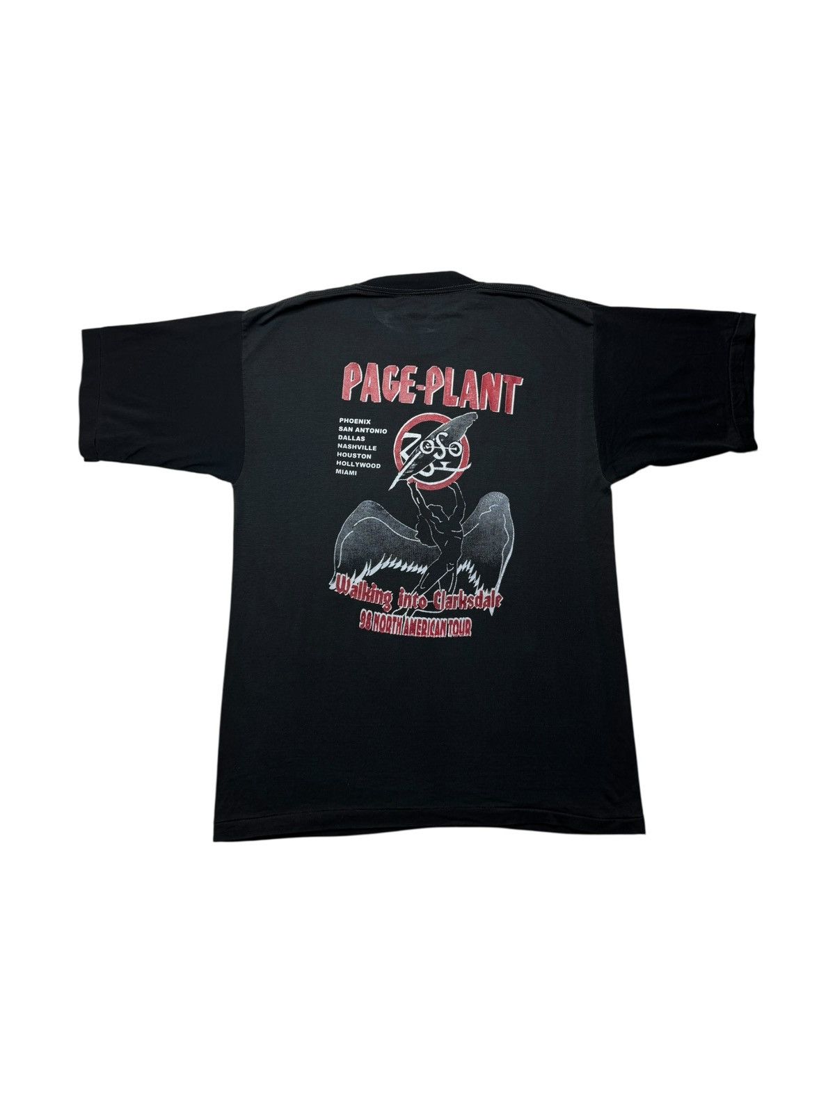 Band Tees Vintage 1998 Page & Plant Led Zeppelin Band Tee Shirt Size US XL / EU 56 / 4 - 4 Thumbnail
