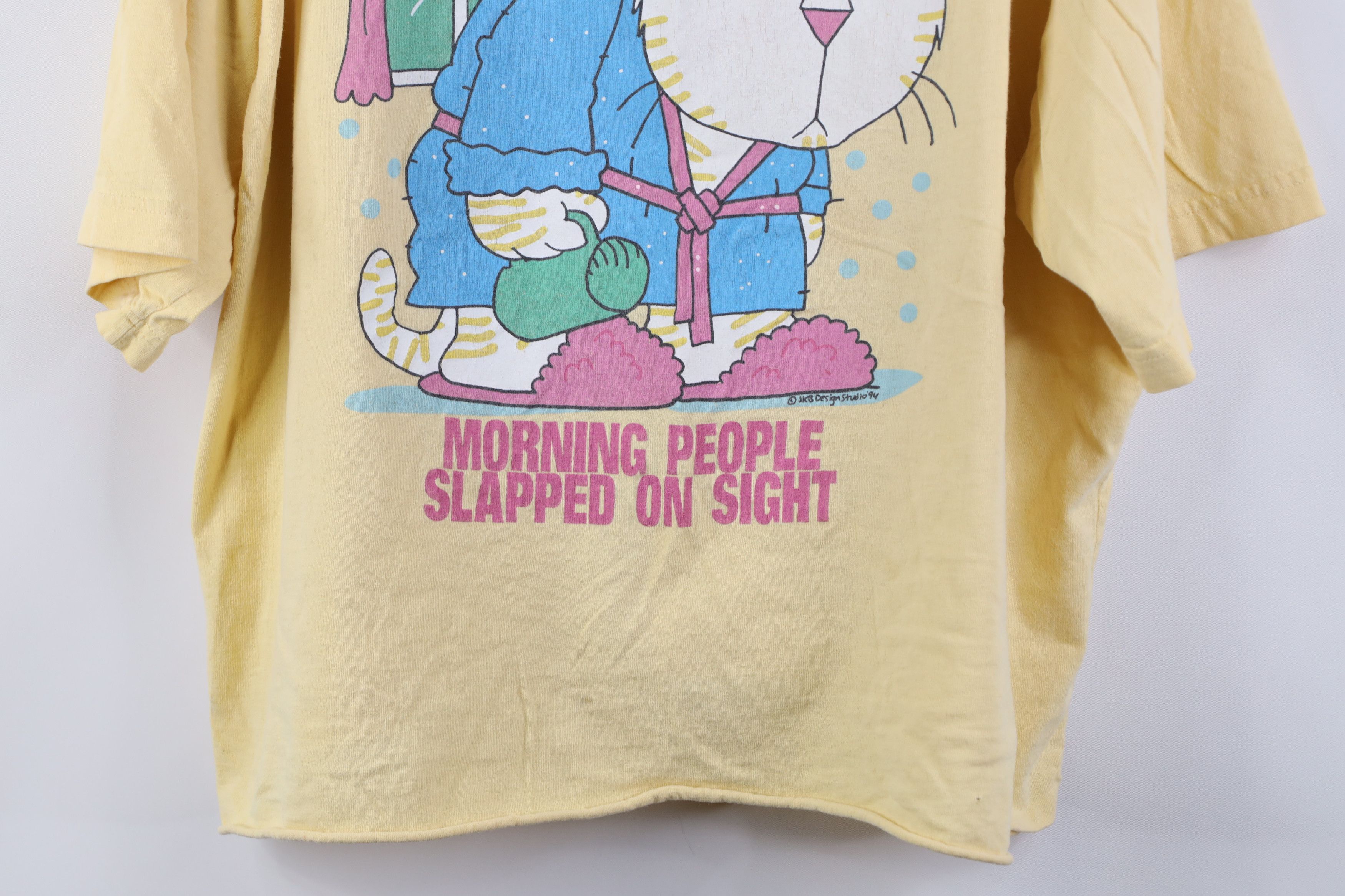 Vintage Vintage 90s Morning People On Sight Cat Night T-Shirt Size XL / US 12-14 / IT 48-50 - 3 Thumbnail