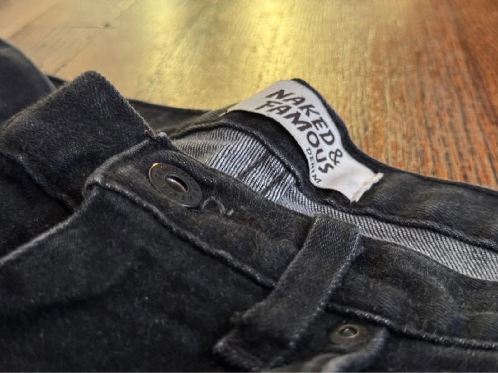 Designer Naked and Famous Black Skinny Denim Size US 29 - 1 Thumbnail