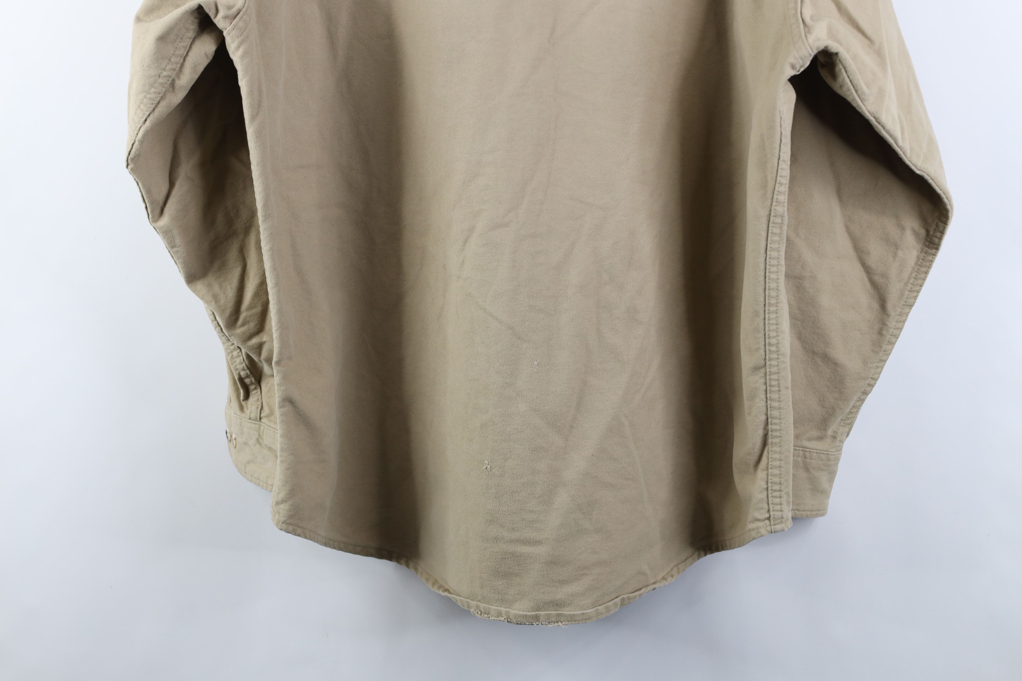 Vintage Vintage 90s Streetwear Heavy Chamois Cloth Button Shirt USA Size US XL / EU 56 / 4 - 12 Thumbnail