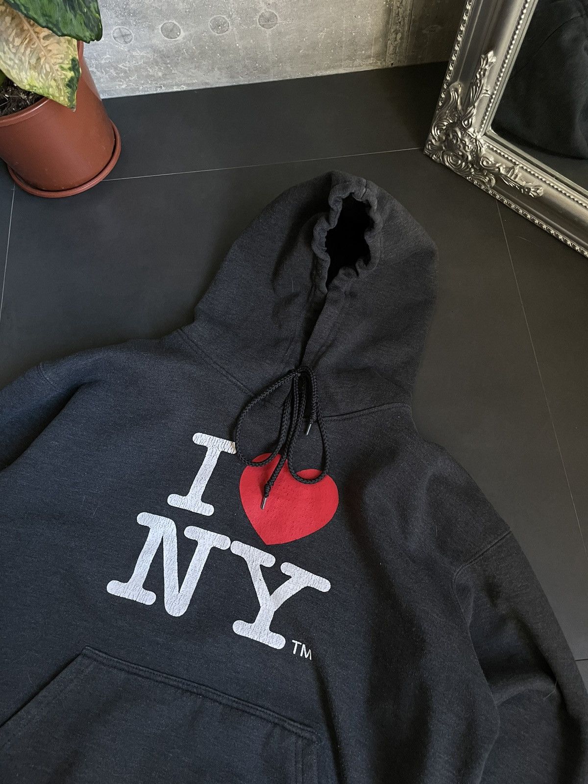 Japanese Brand Vintage 90s Sunfaded Boxy Fit Blank I Love NY Hoodie Y2K Size US M / EU 48-50 / 2 - 4 Thumbnail