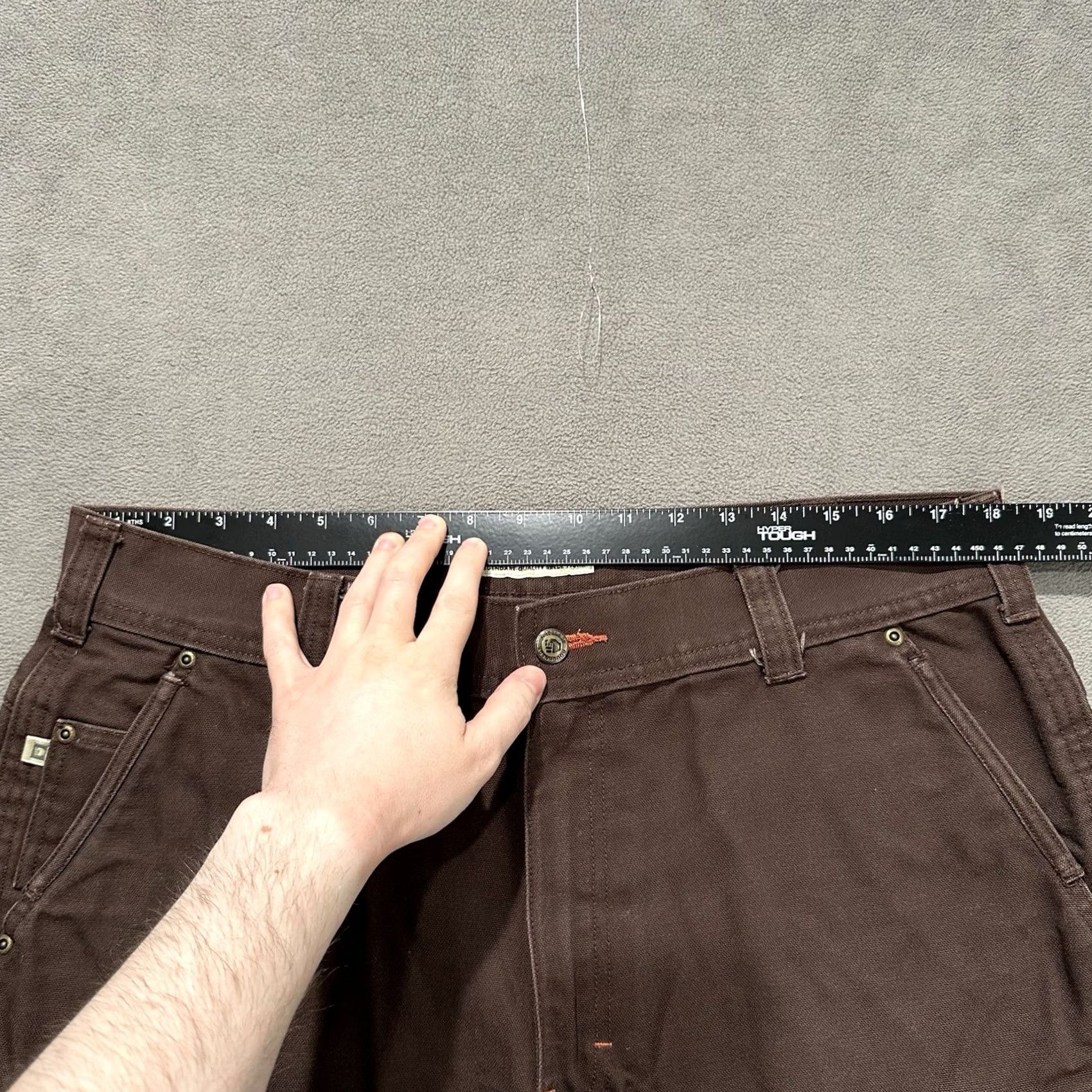 Vintage Cabela's Shorts Mens 36 Brown Canvas Cargo Carpenter Hammer Loop Heavy Duty Work Size US 36 / EU 52 - 5 Thumbnail