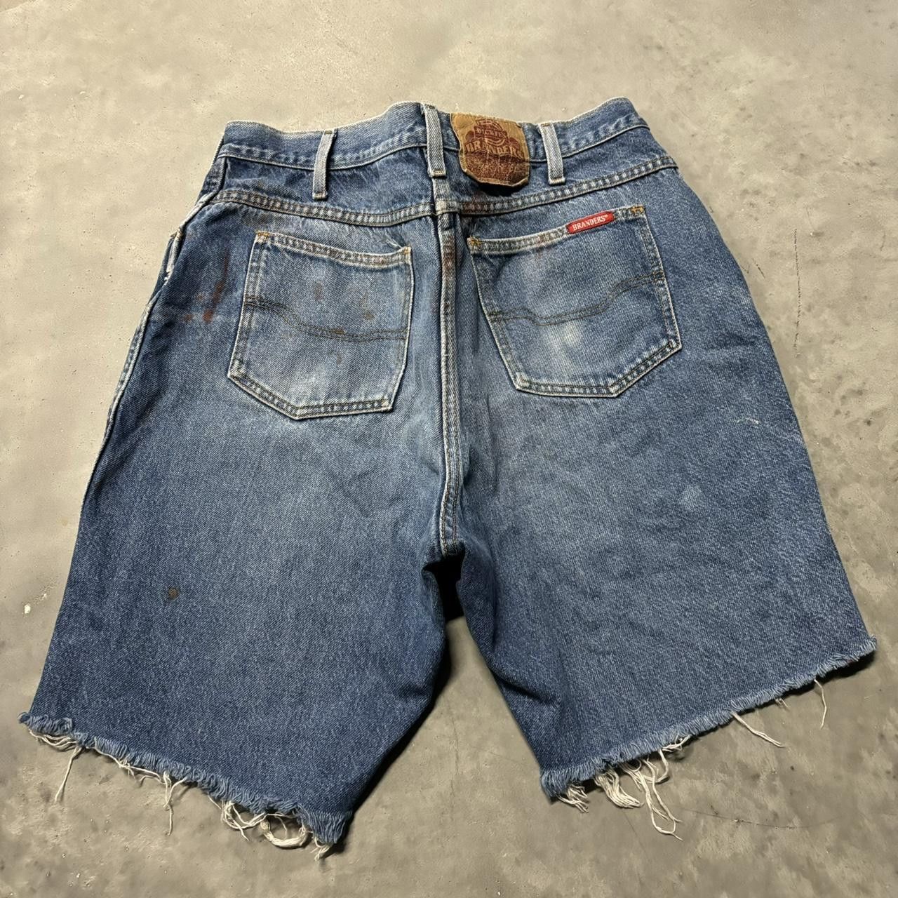 Japanese Brand × Vintage Crazy Vintage Y2K/2000s Grunge Cut Off Denim Jean Shorts Jorts! Size US 34 / EU 50 - 2 Thumbnail