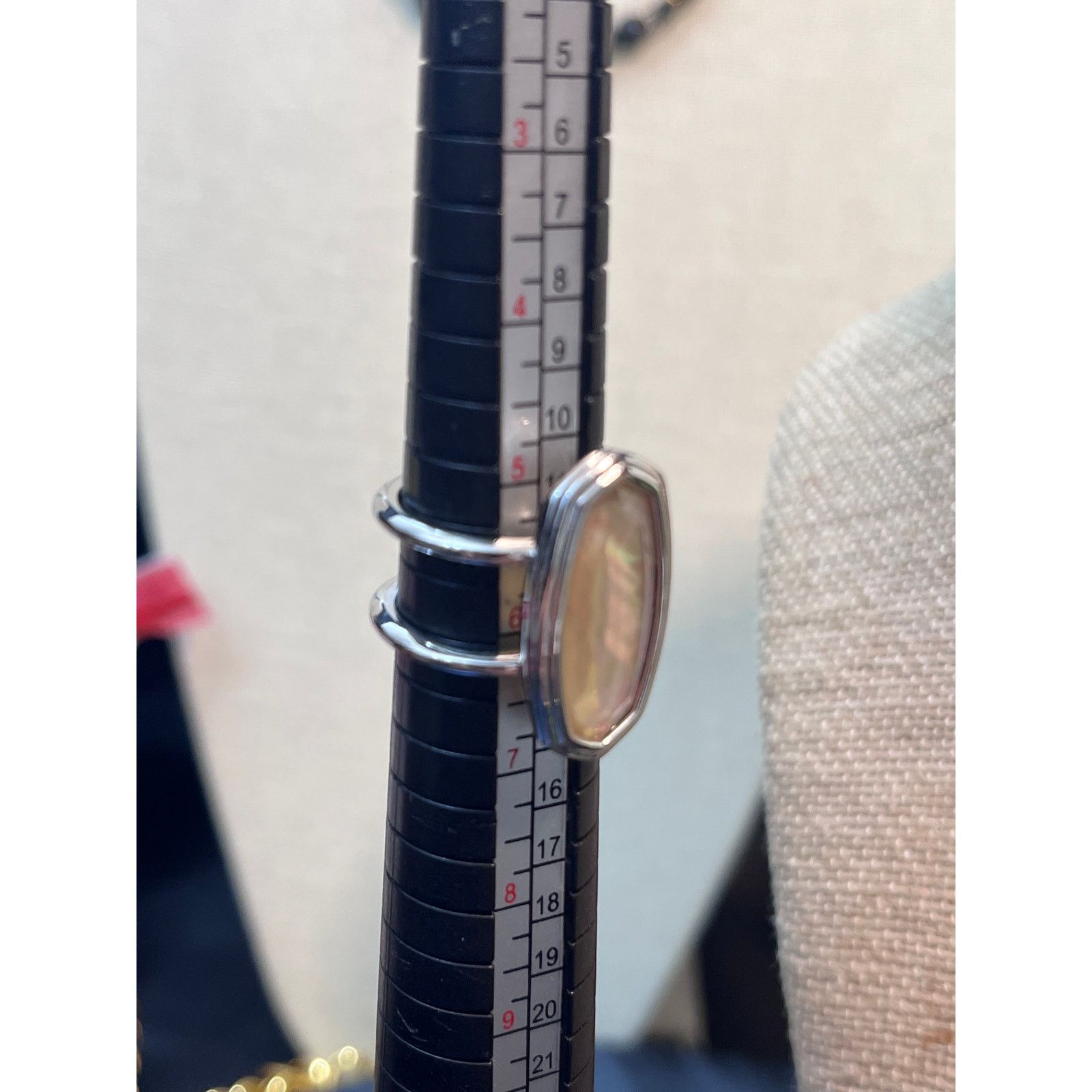 Kendra Scott Kendra Scott Elyse Ring Size 5.5 Silver Tone Double Band Size ONE SIZE - 6 Thumbnail