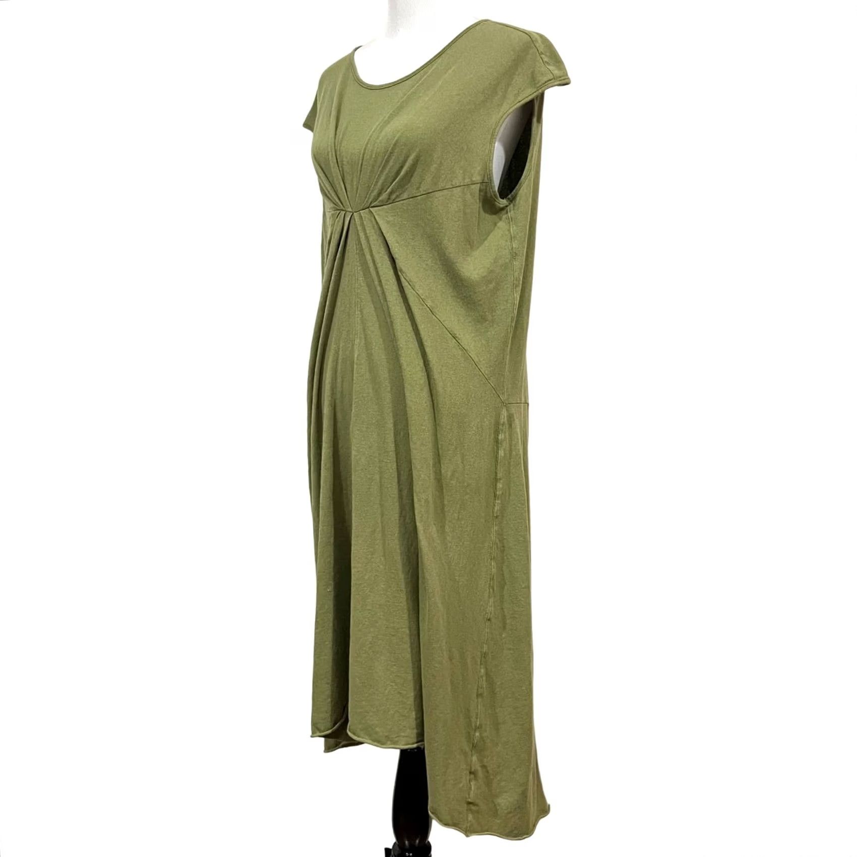 Free People Free People Beach Dress Cover Up Maxi Oversized Olive Green 100% Cotton M Womens Dress Beach Maxi Green Ottoman? Size M / US 6-8 / IT 42-44 - 5 Thumbnail