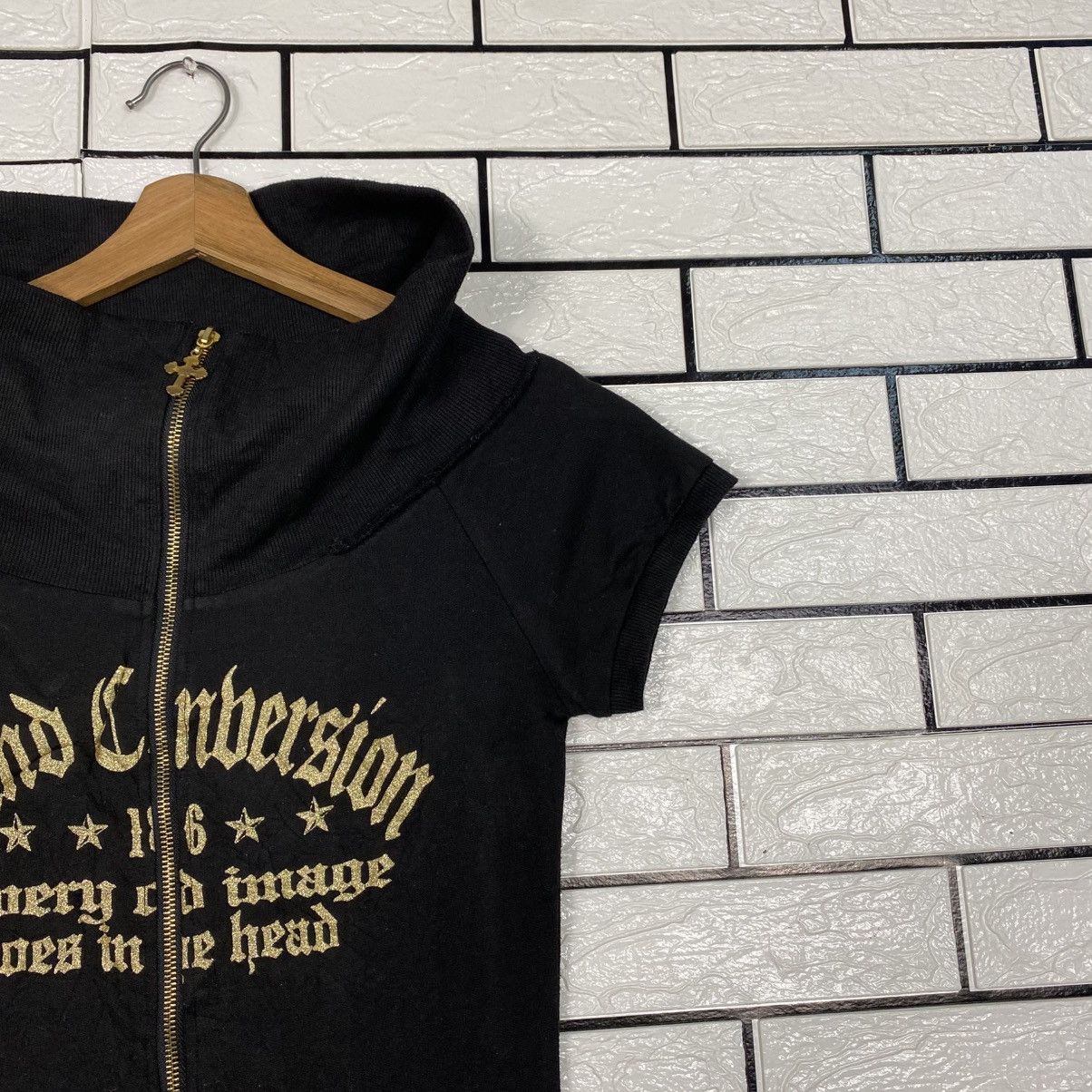Japanese Brand 📌Full Zipper Sweater Punk Design Bondage Bones Design Size US L / EU 52-54 / 3 - 7 Thumbnail