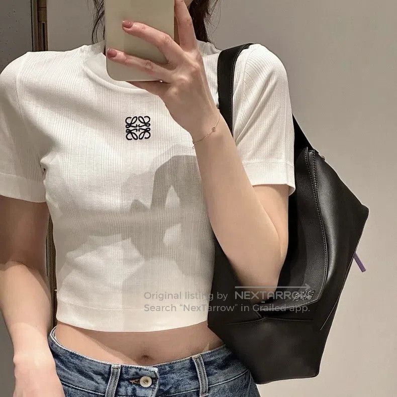 Loewe Loewe Logo Embroidered Short Sleeve Size XS / US 0-2 / IT 36-38 - 6 Thumbnail
