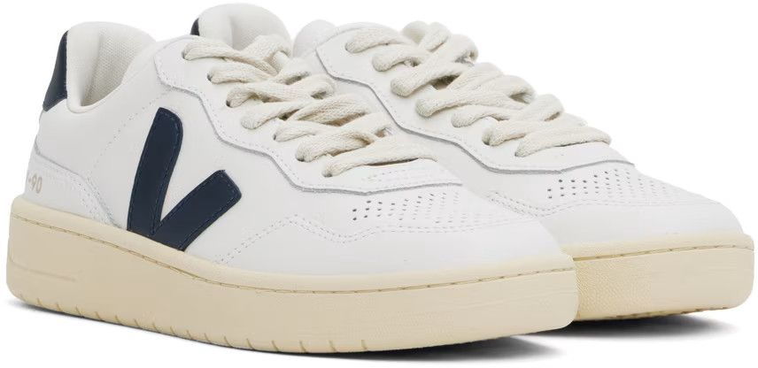 Veja o1s22i1n0924 Leather V-90 Sneakers in White Size US 11 / IT 41 - 4 Thumbnail