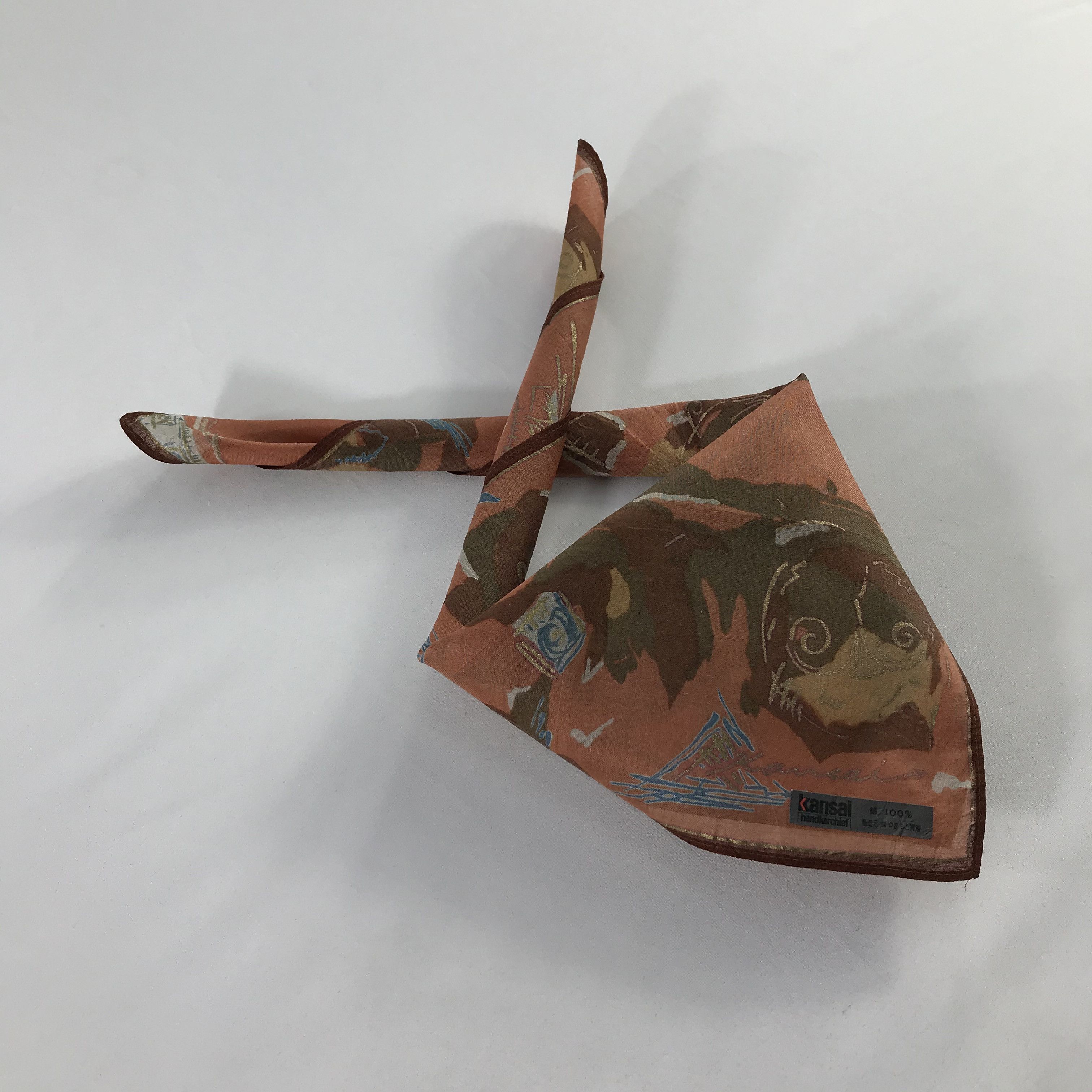 Kansai Yamamoto × Vintage Kansai Bandana / Handkerchief / Neckerchief - S721 Size ONE SIZE - 4 Thumbnail