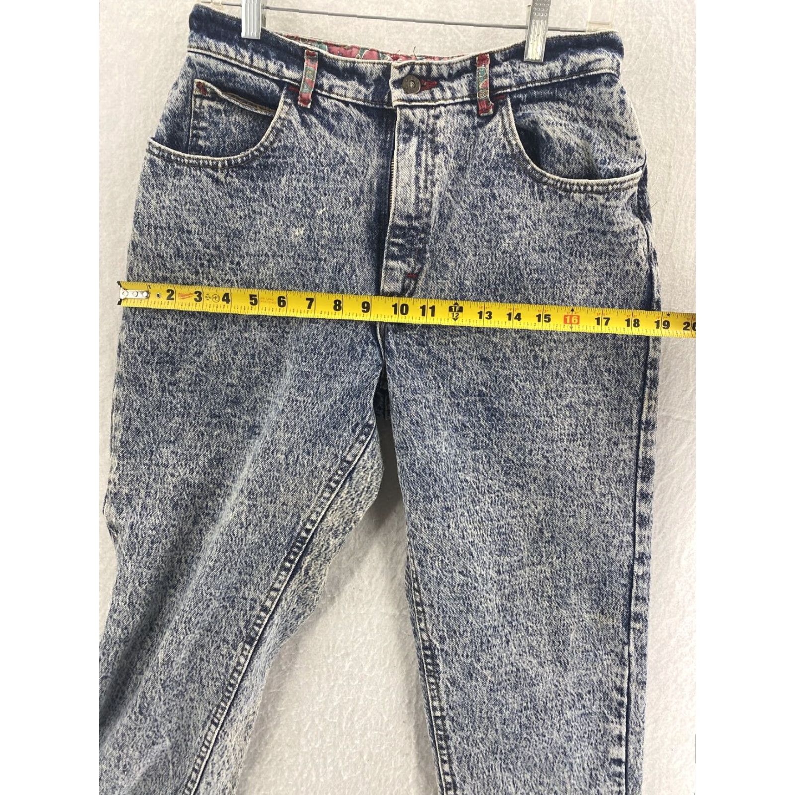 Lee VINTAGE Lee Jeans Womens 13 M High Rise Acid Wash Mom Jeans 80s Blue Size 28" / US 6 / IT 42 - 5 Thumbnail