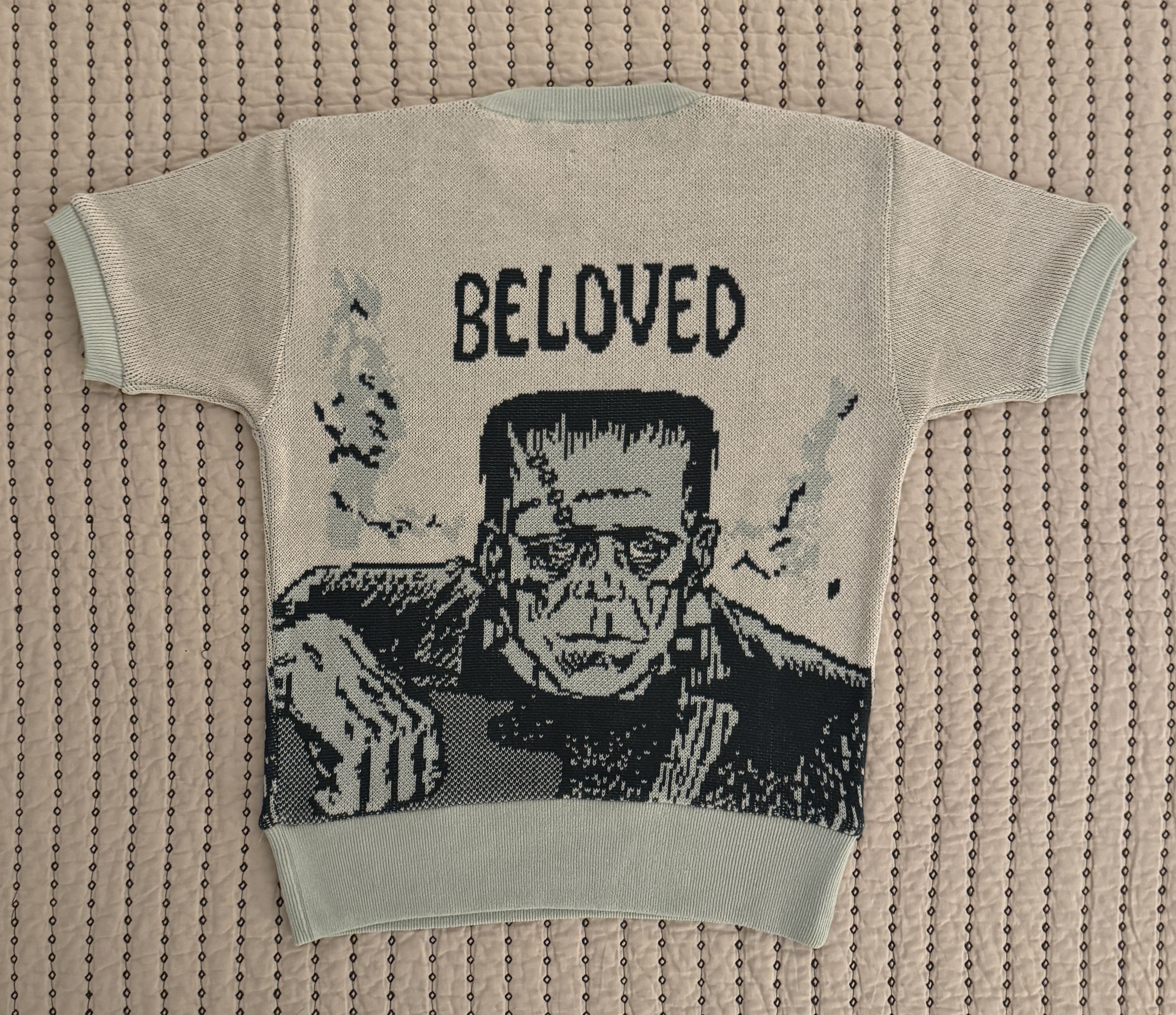 Kapital KAPITAL MONSTERS 8G JACQUARD KNIT SHORT SLEEVE SWEATER SZ 3 Size US L / EU 52-54 / 3 - 2 Thumbnail