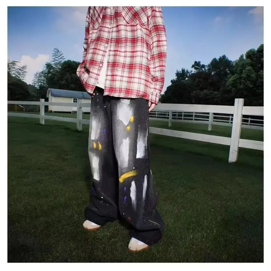 Japanese Brand Graffiti Tide Black Jeans Size US 32 / EU 48 - 2 Thumbnail