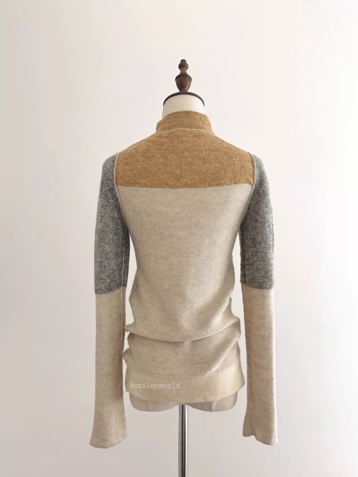 Comme des Garcons CDG 1998F Silk-Linen Top w/DoubleWool Shoulder/Arm&Hem F Size ONE SIZE - 7 Thumbnail