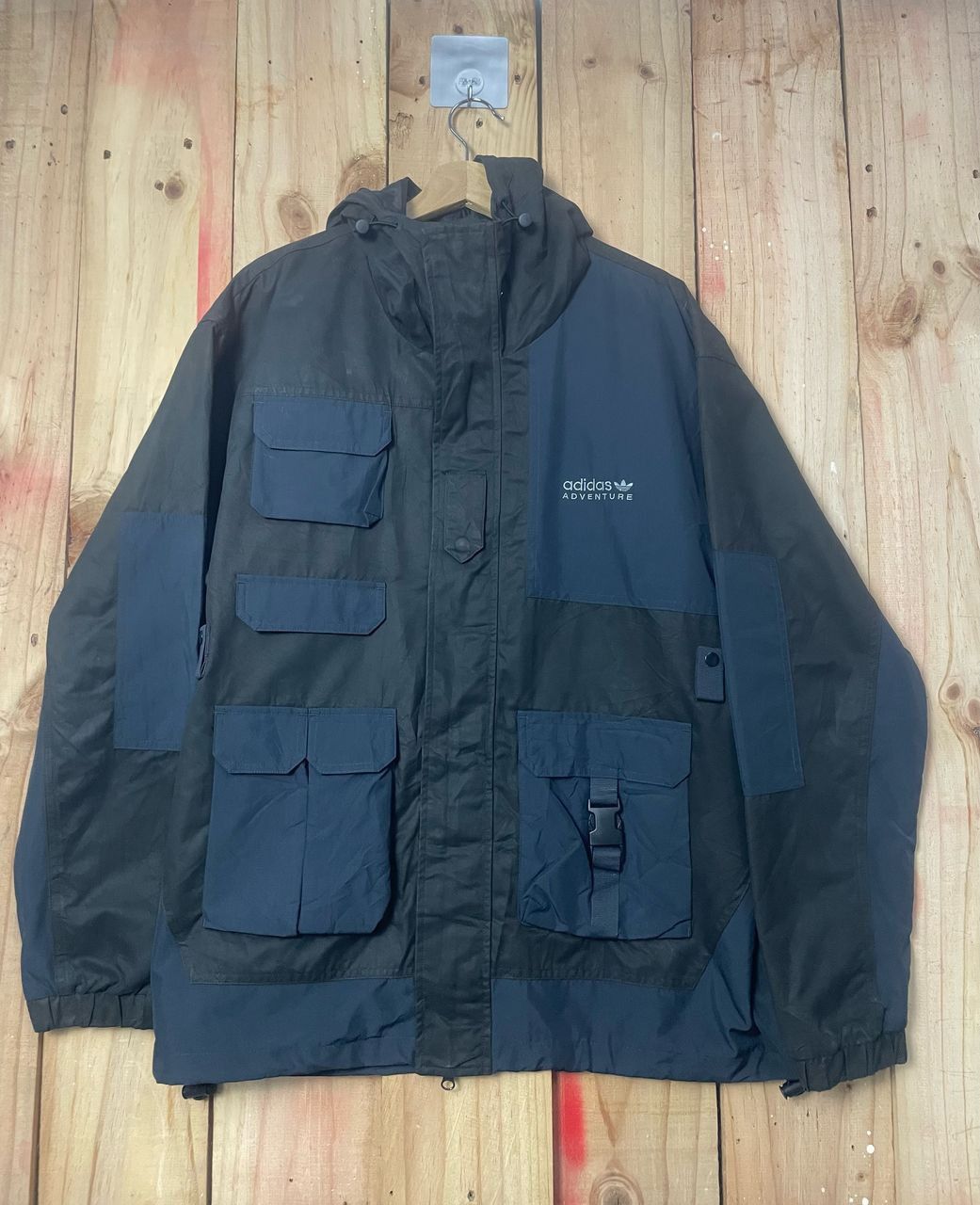 adidas Alphabet Printing Contrasting Hooded Track Jacket