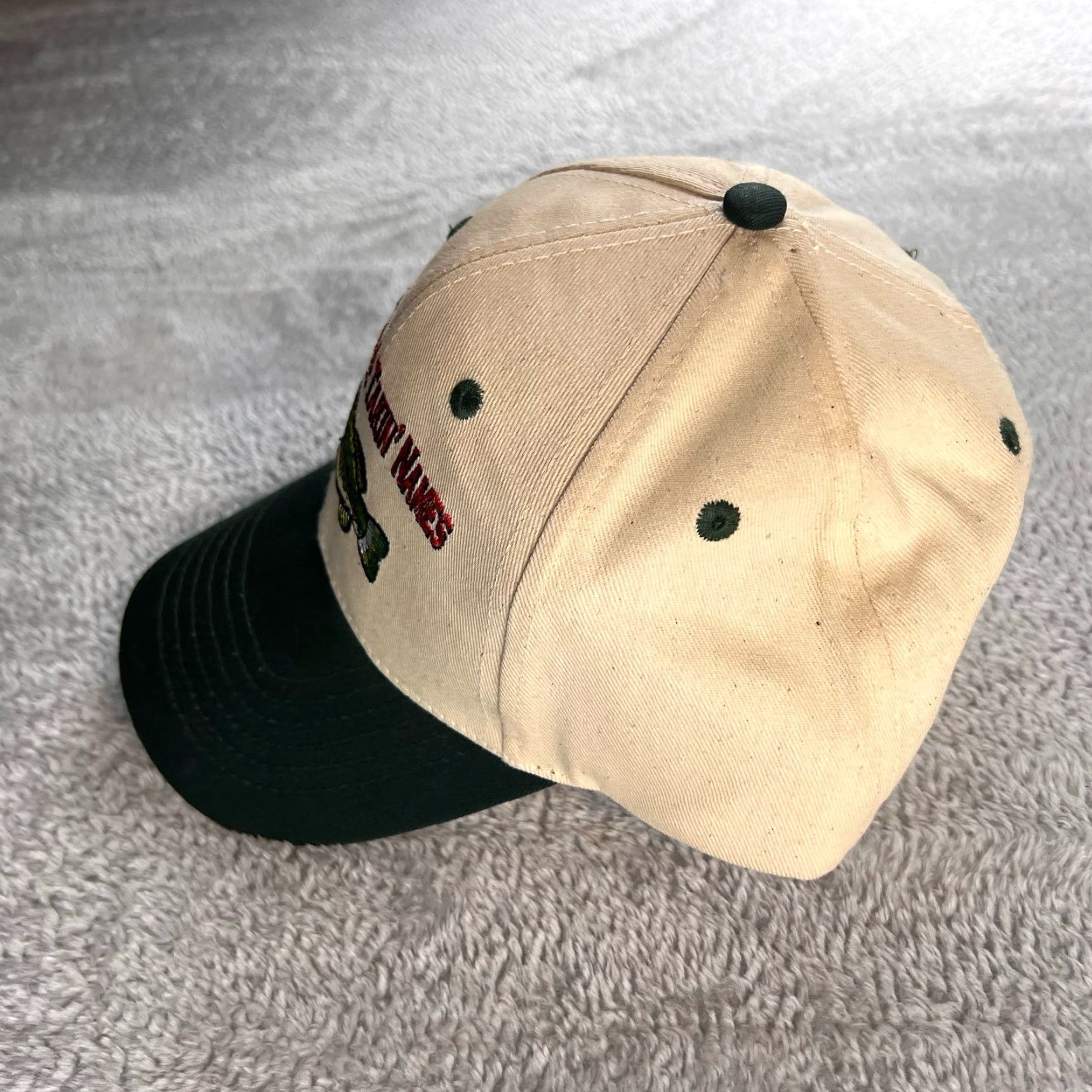 Vintage Bass Snapback Cap Hat Embroidered Adjustable Baseball Cap One Size Men Cream Solid Cotton Polyester Sport Outdoor Fish Summer Spring Fall Vintage: No Size ONE SIZE - 4 Thumbnail