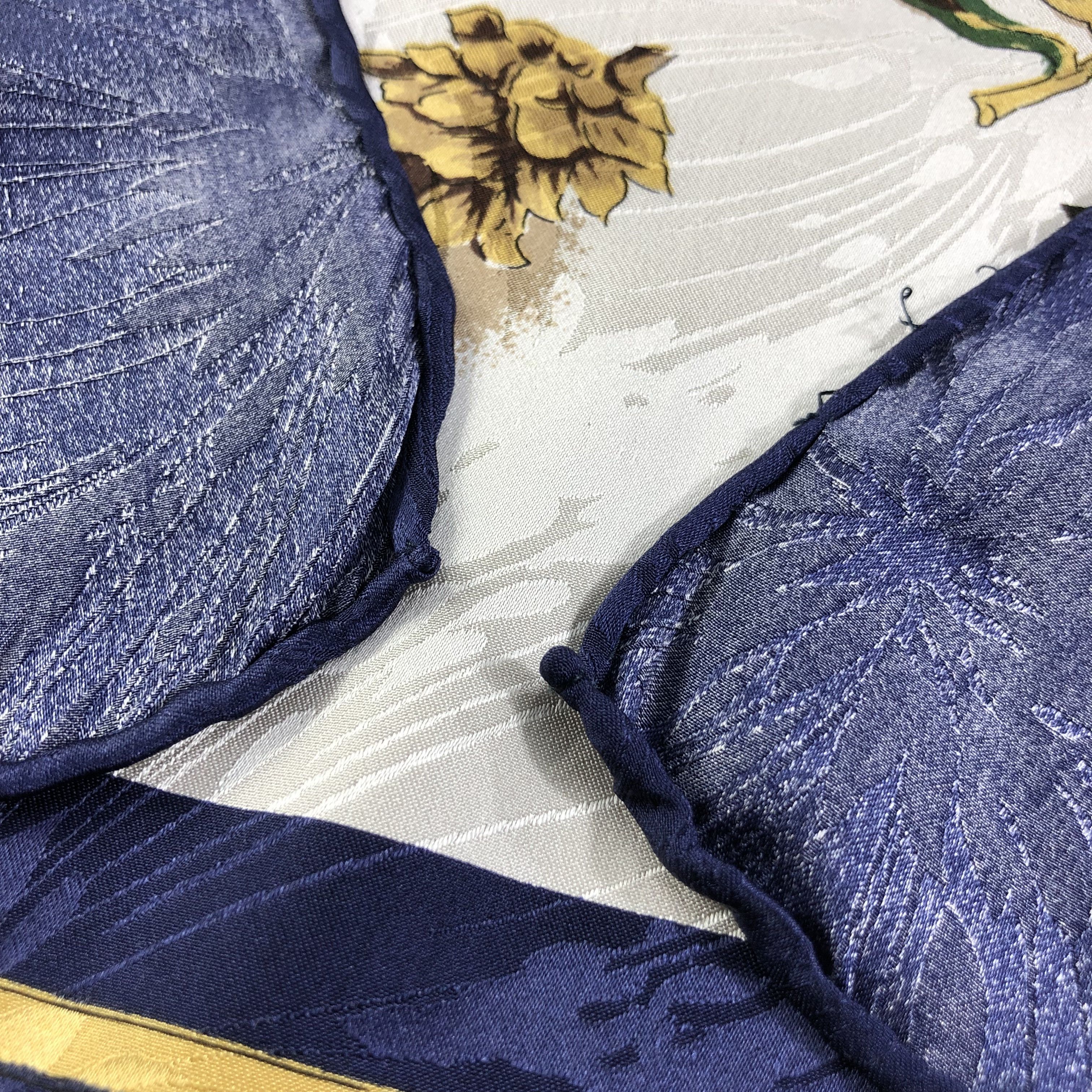 Vintage Luxury Hand Rolled Silk Scarf M491 Size ONE SIZE - 3 Thumbnail