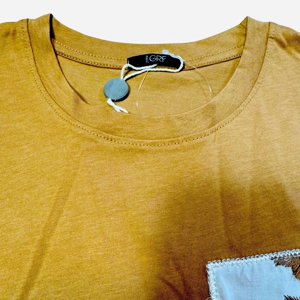 Other NWT New GRF GRIFFAI Brown Embroidered Pocket Cotton T-Shirt Size US L / EU 52-54 / 3 - 9 Thumbnail