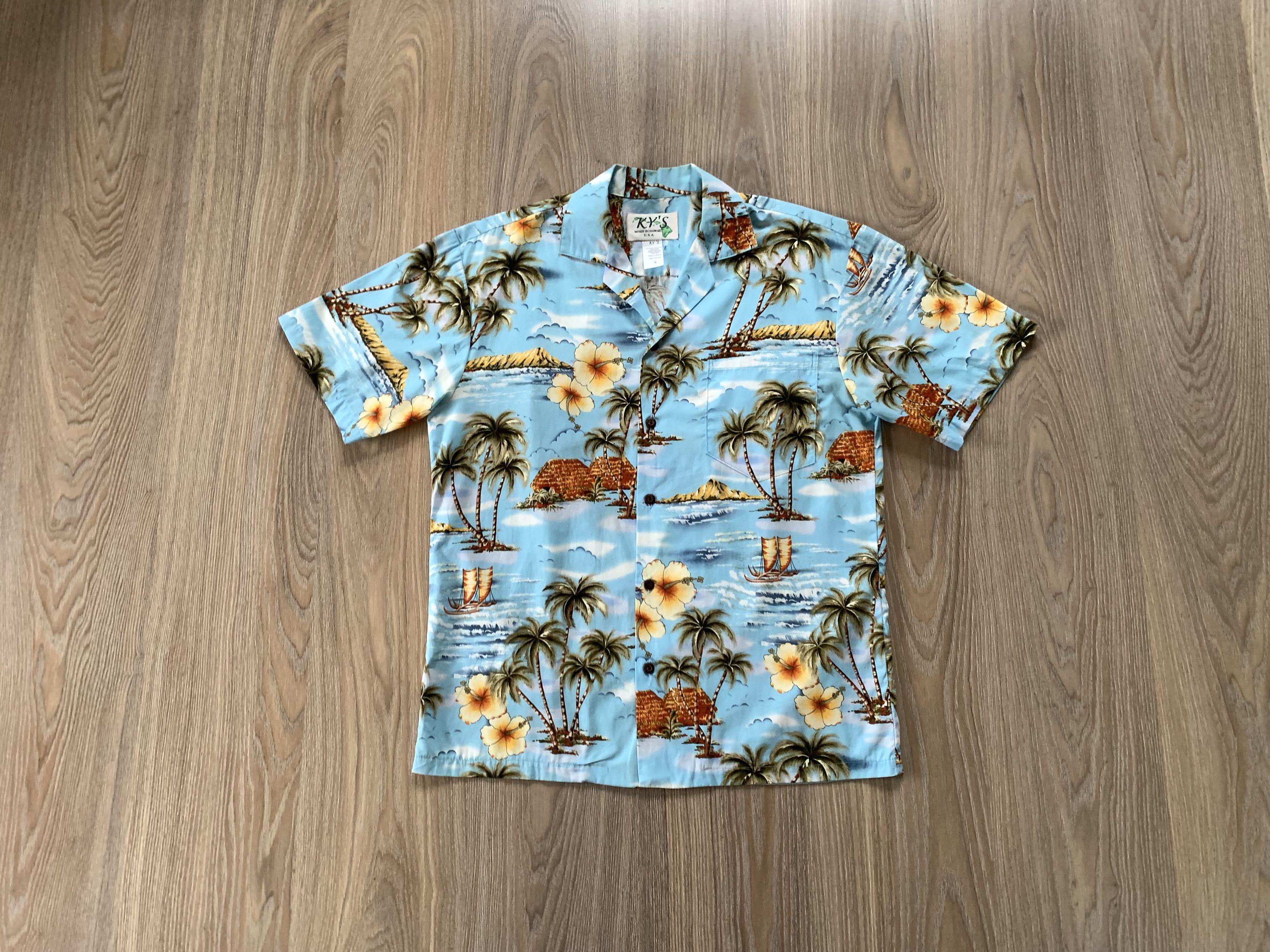 Other Vintage KY’S Hawaiian Overprint Shirt Size US S / EU 44-46 / 1 - 1 Thumbnail