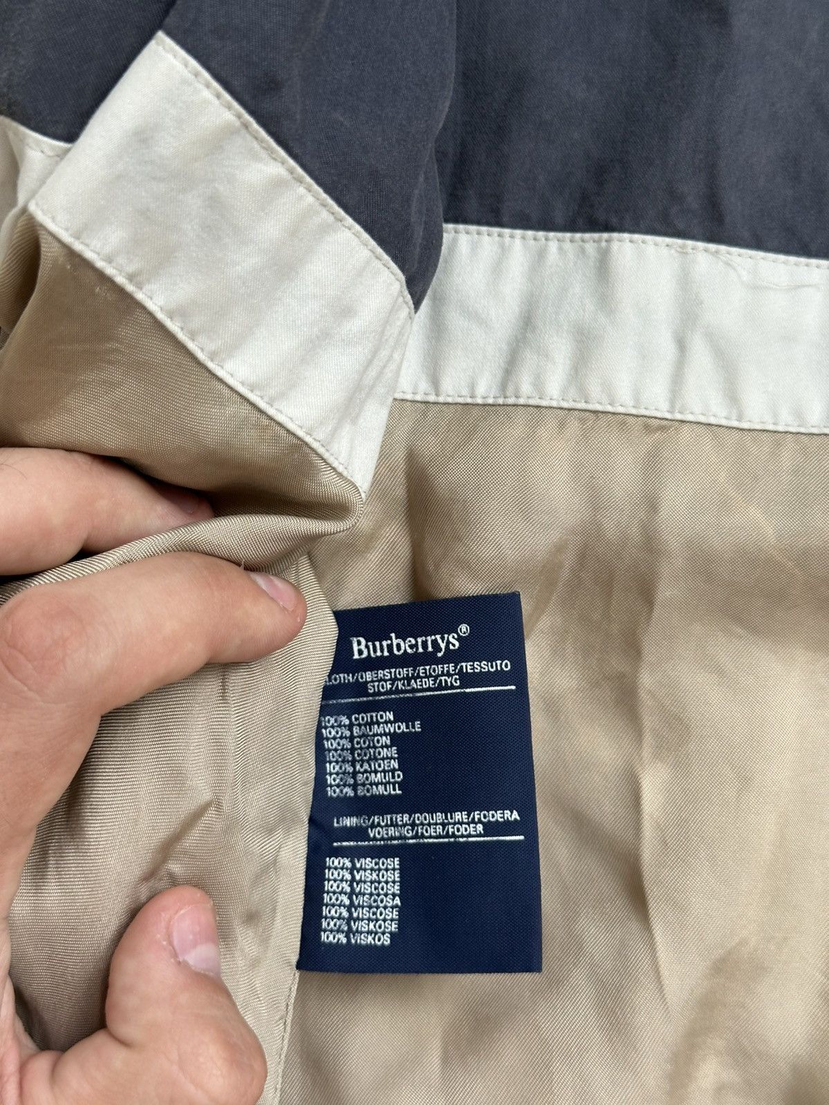 Vintage 90’s Burberry Jacket Big Inside Logo