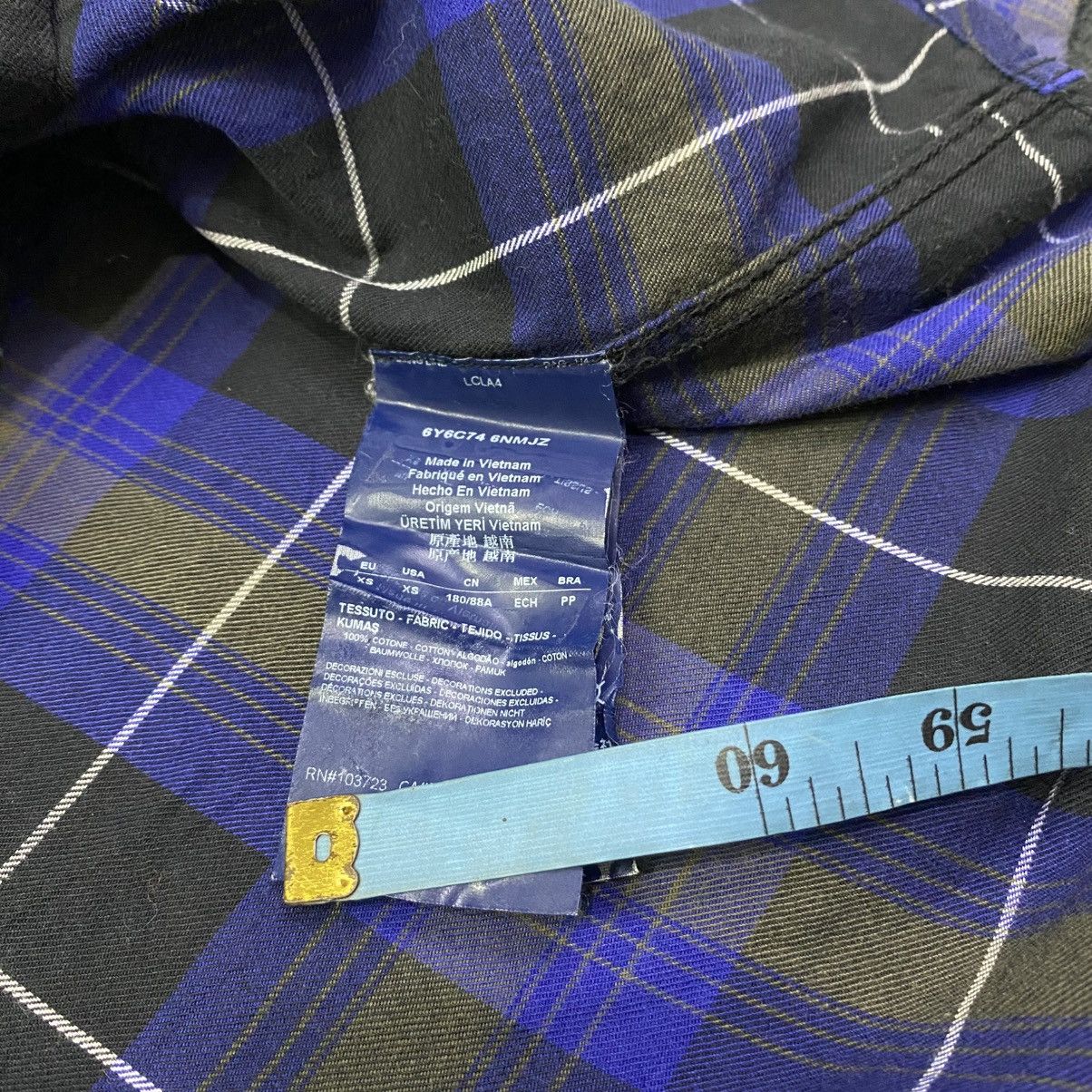 Giorgio Armani Shadow Plaid Armani Jeans button ups shirt with leather logo Size US XS / EU 42 / 0 - 10 Thumbnail