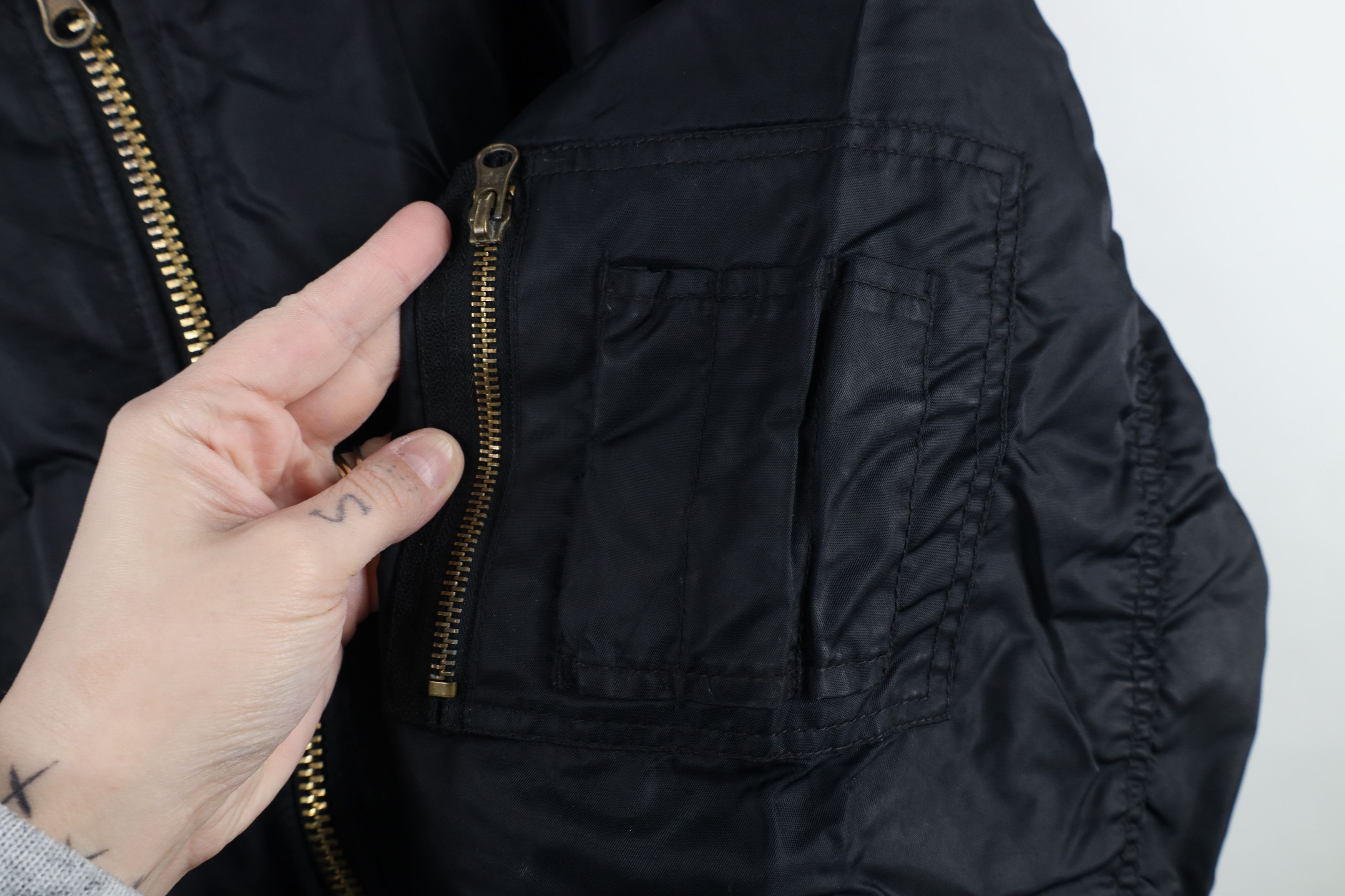 Southpole × Vintage Vintage 90s Y2K Southpole Military Bomber Jacket Black Size US L / EU 52-54 / 3 - 5 Thumbnail