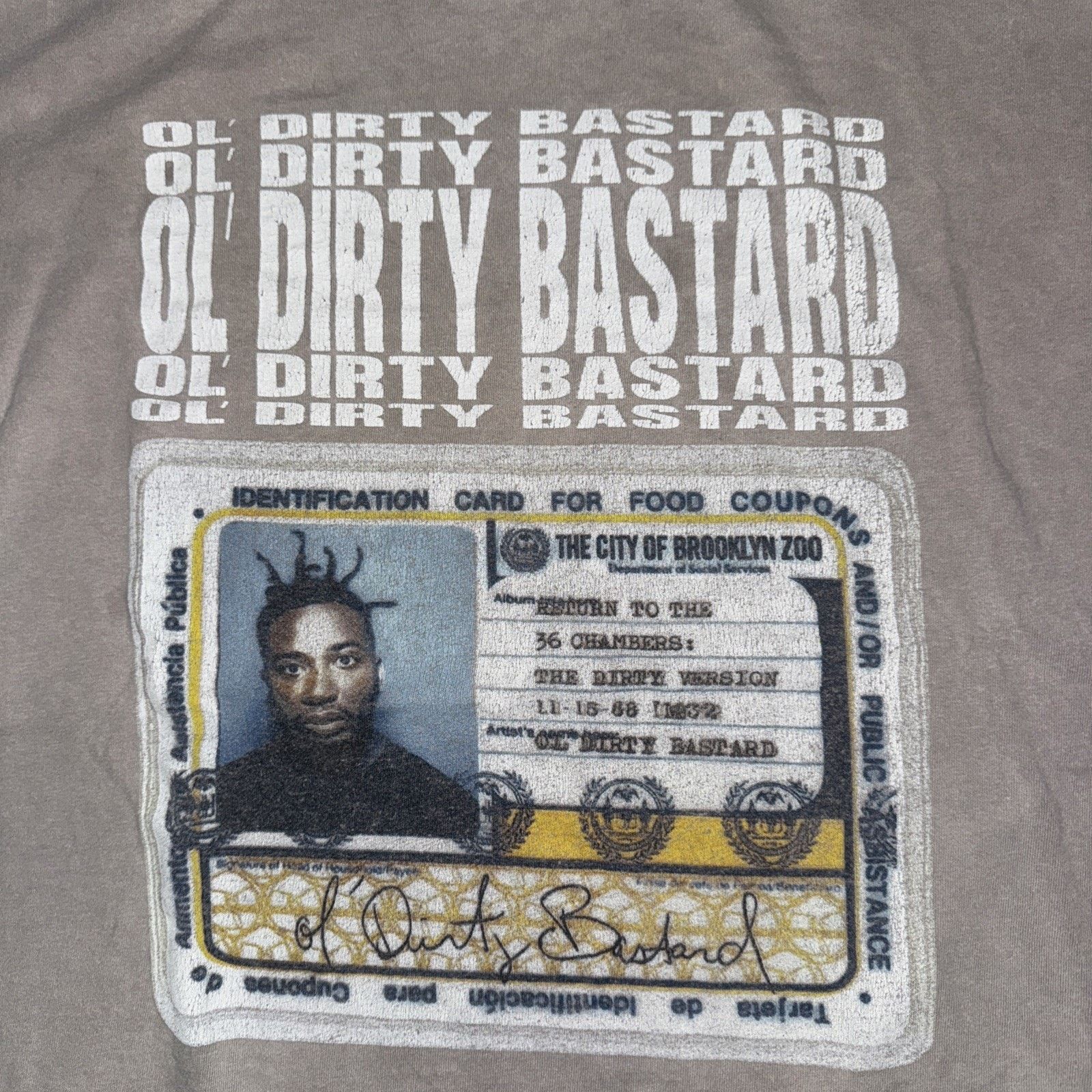 Wu-Tang Clan Wu Tang Clan ODB T-Shirt Tan Large 22x29 Size US L / EU 52-54 / 3 - 2 Thumbnail