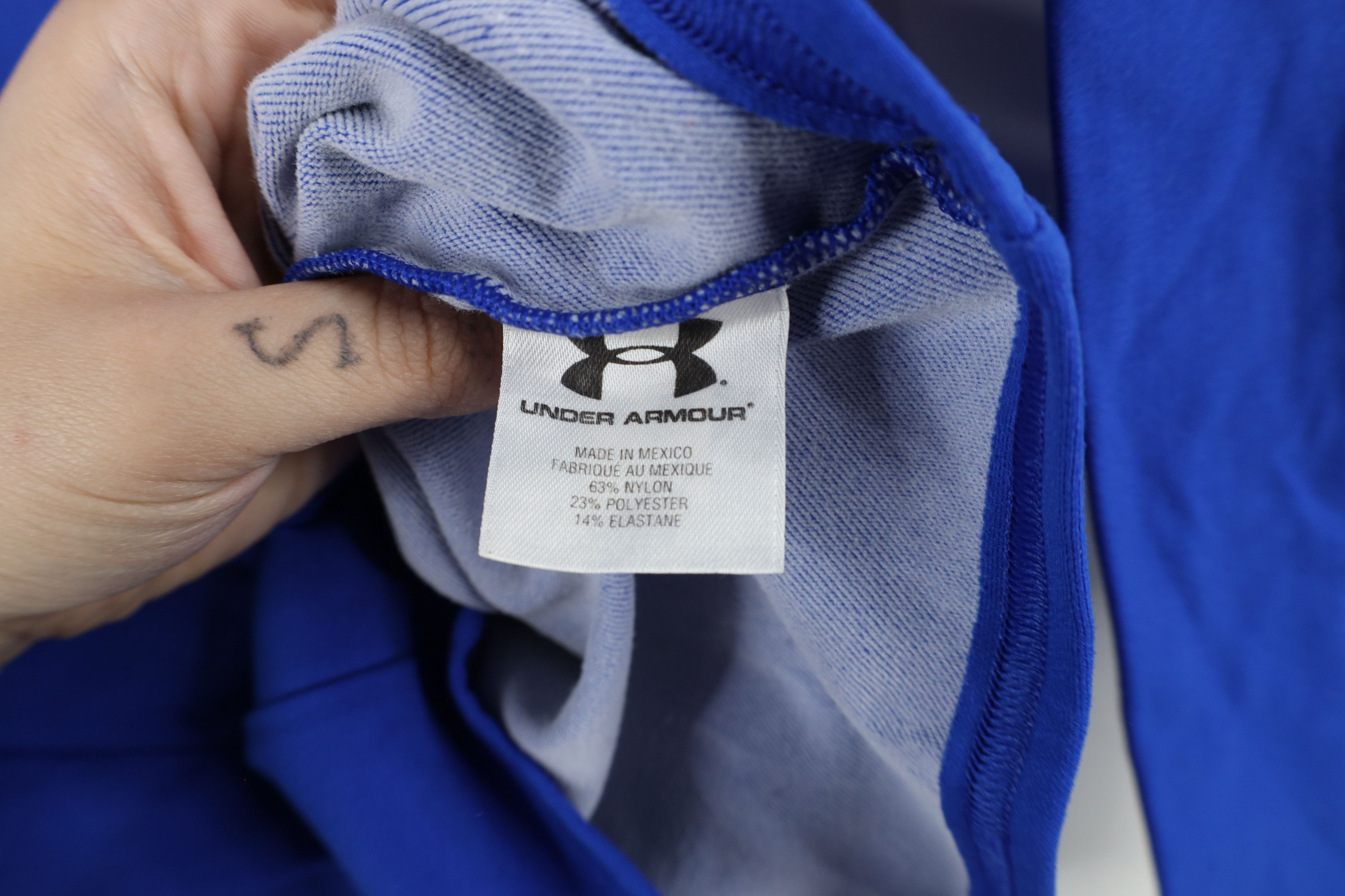 Under Armour × Vintage Under Armour Compression Mock Neck Training T-Shirt Blue Size US S / EU 44-46 / 1 - 7 Thumbnail