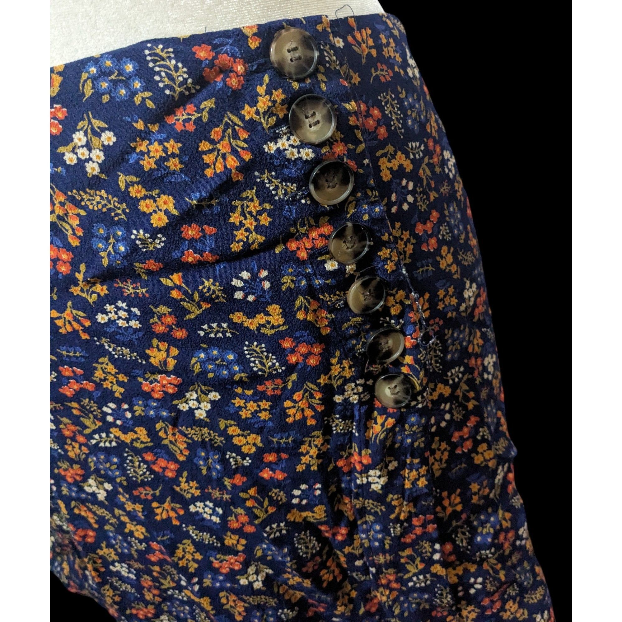 Madewell Madewell Blue Floral Cottagecore A-Line Mini Skirt Size 26" / US 2 / IT 38 - 4 Thumbnail