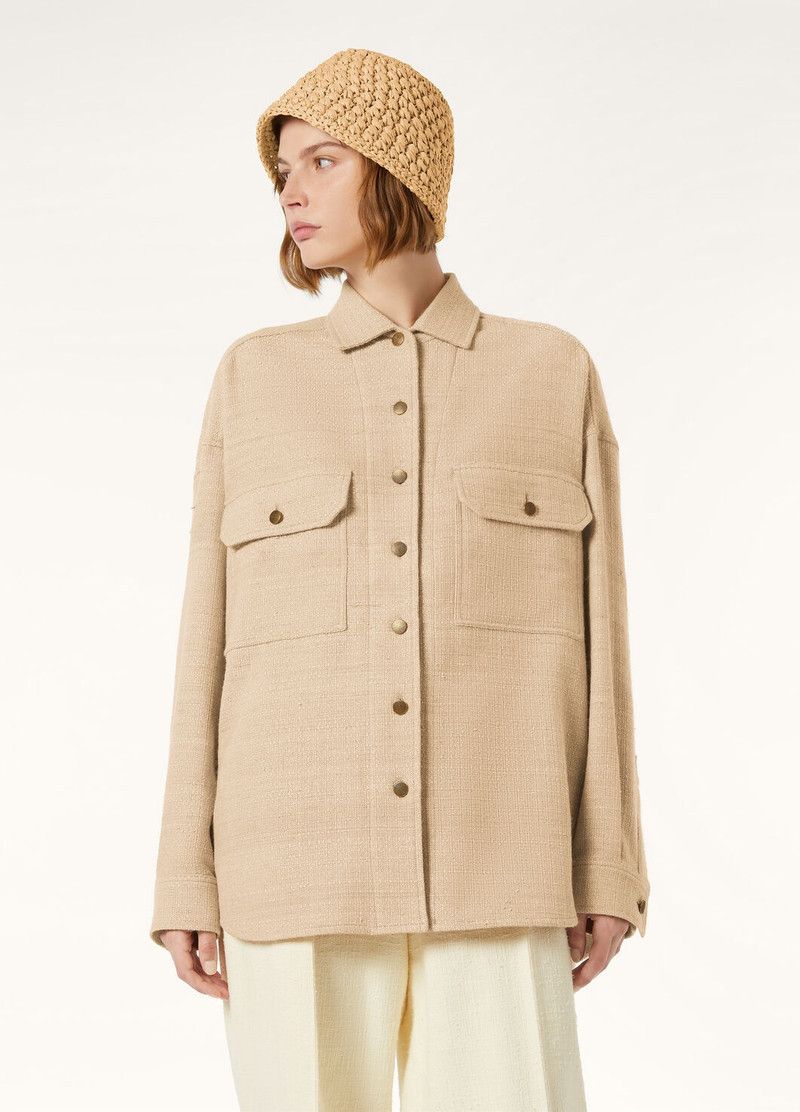 Loro Piana o1srvl11e0526 FAP4866 Darby Overshirt in Beige Size XS / US 0-2 / IT 36-38 - 4 Thumbnail