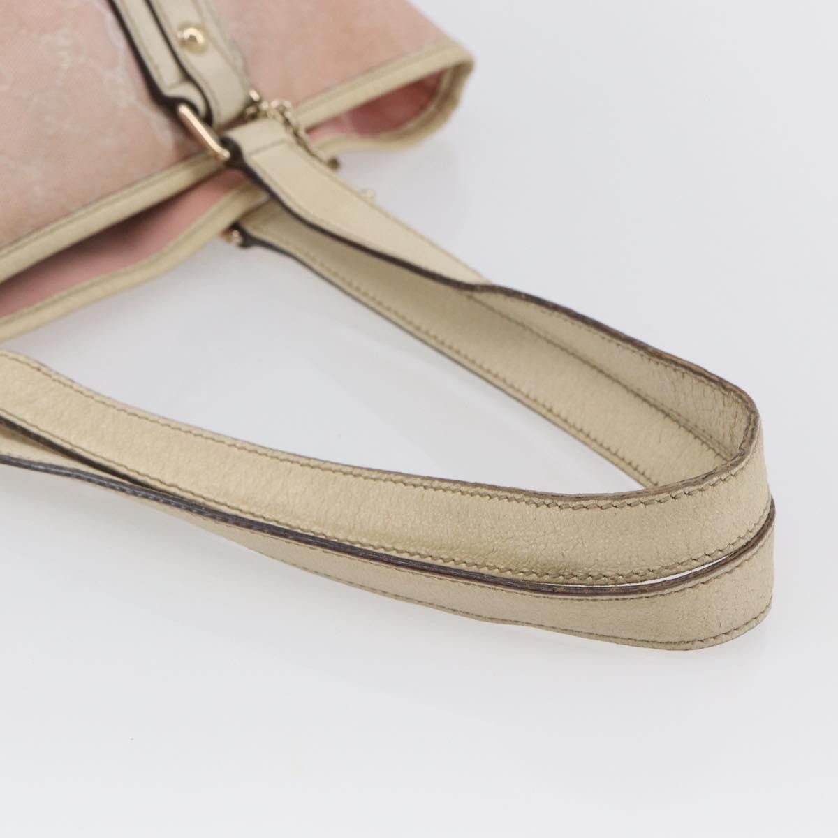 Gucci GUCCI GG Canvas Sherry Line Tote Bag Pink Gold Size ONE SIZE - 7 Thumbnail