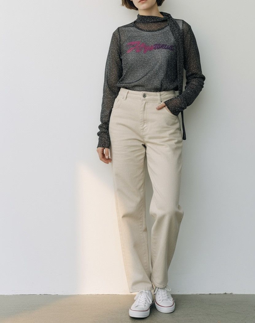 Hysteric Glamour TAX FREE 🇺🇸 hysteric glamour glitter sheer logo longsleeve Size S / US 4 / IT 40 - 2 Thumbnail