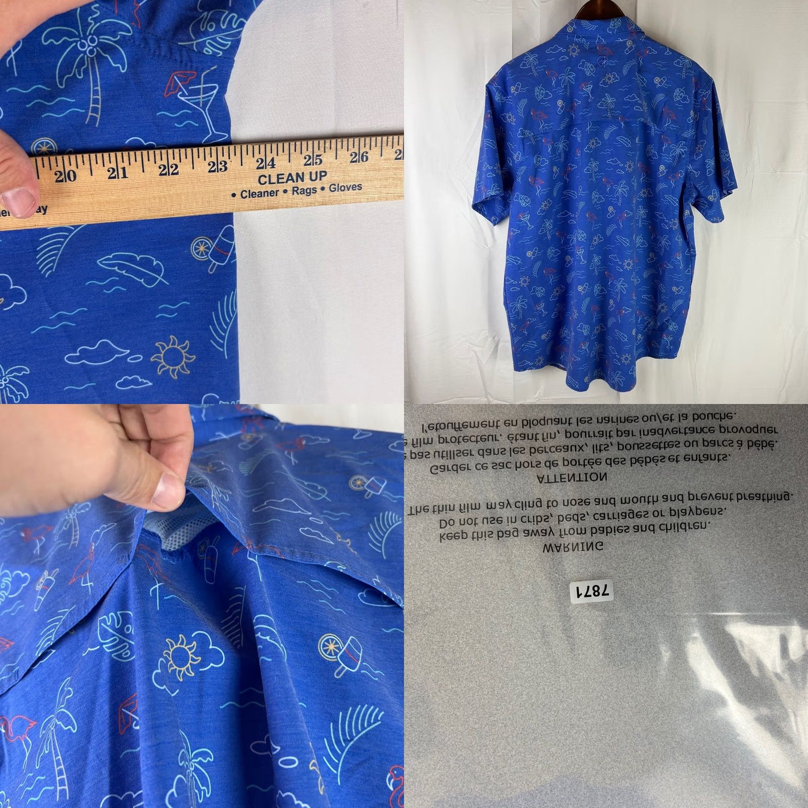 Vintage Magellan Outdoors Fish Gear Button-Up Shirt Mens Large Blue Tropical Flamingo Pattern Hawaiian Tropical Shirt Size US L / EU 52-54 / 3 - 8 Thumbnail
