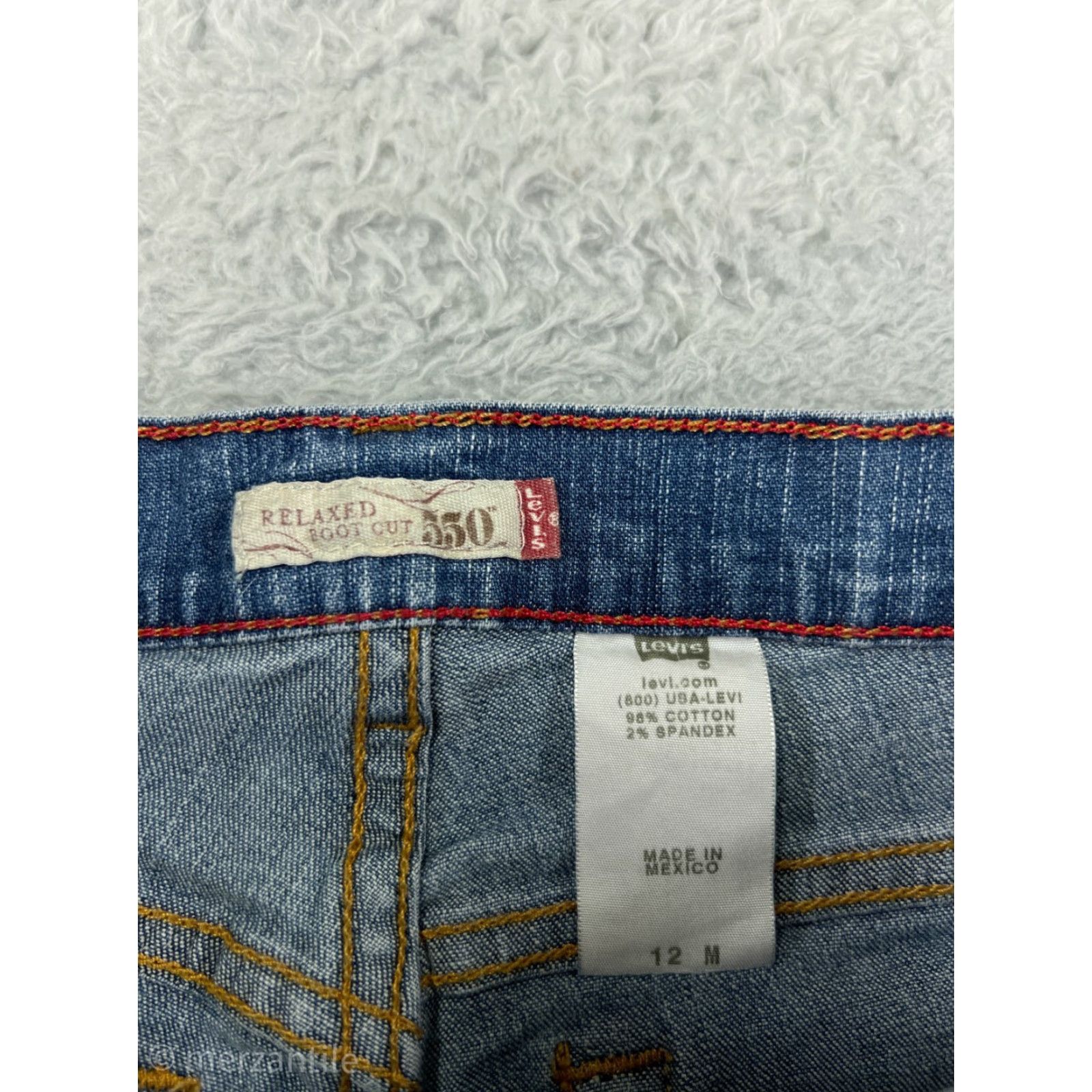 Levi's Levi's Women's Jeans Bootcut Medium Wash Blue Cotton Blend 12 Relaxed Fit 550 Model Authentic Size 34" / US 12 / IT 48 - 7 Thumbnail