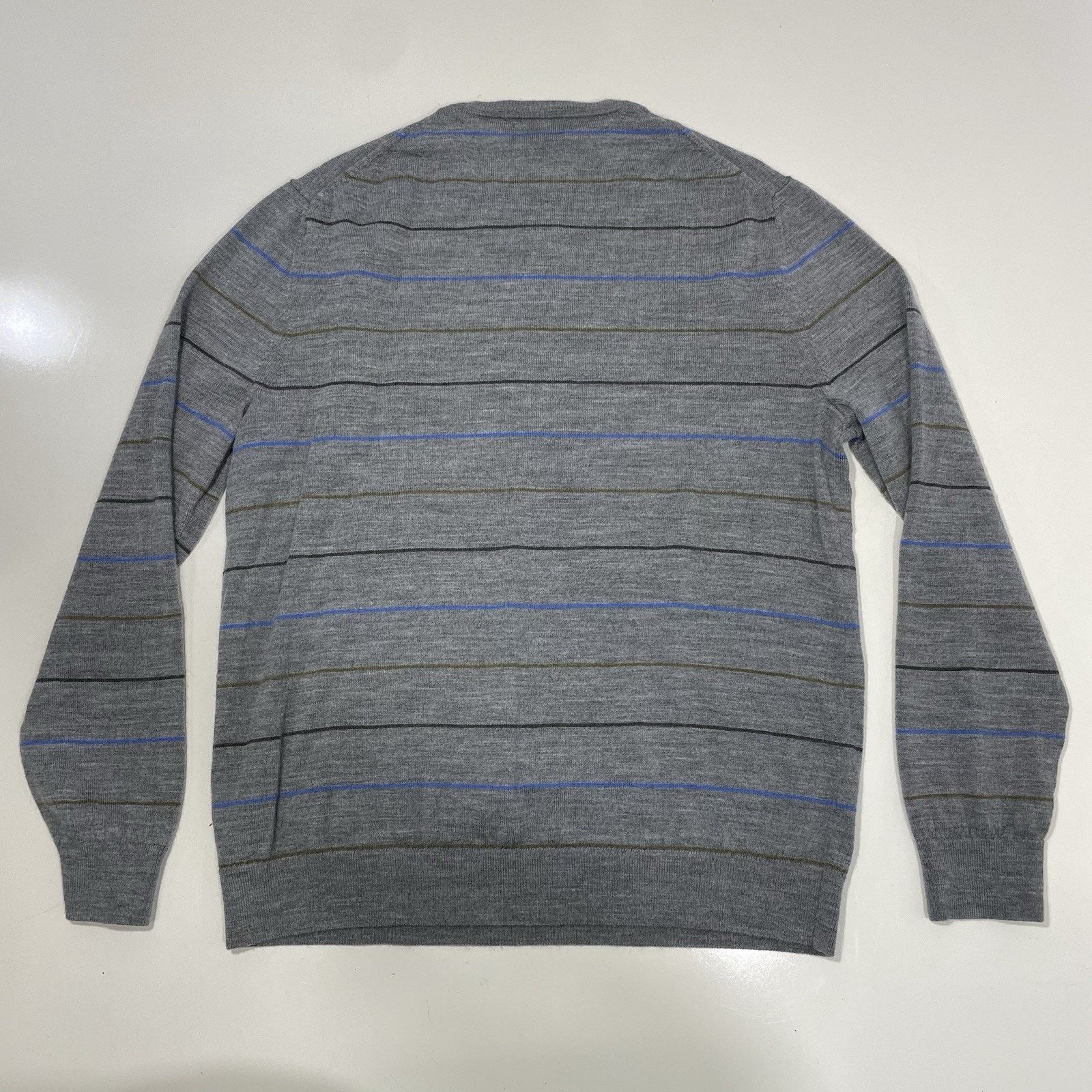 Banana Republic Banana Republic Men’s Gray Merino Wool Sweater Soft Large Size US L / EU 52-54 / 3 - 2 Thumbnail
