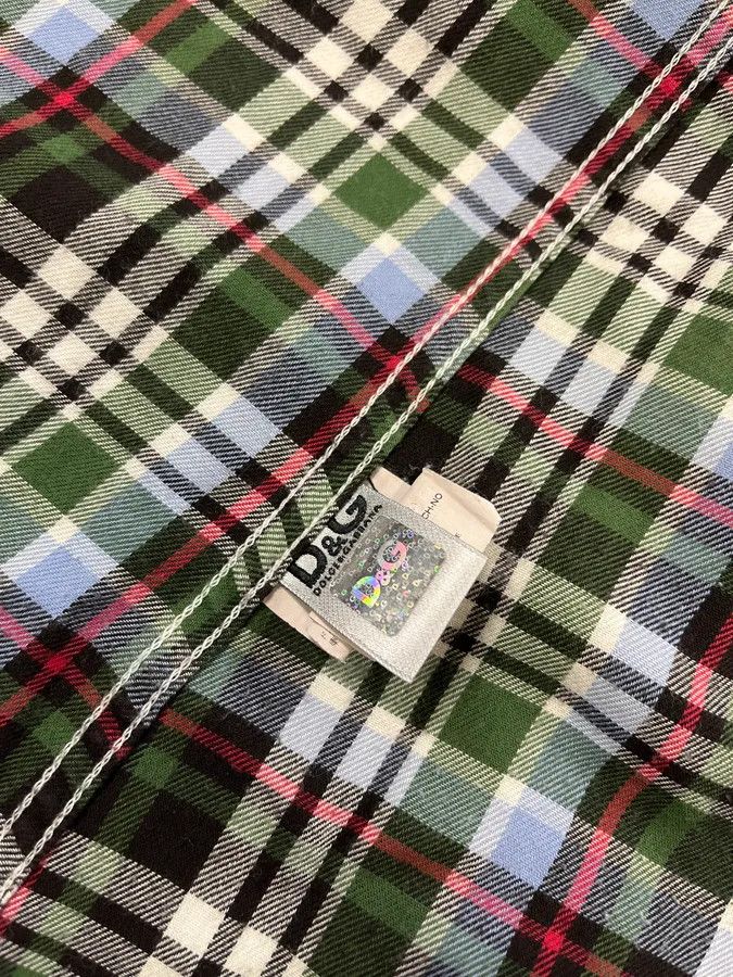 Dolce & Gabbana 2000s Dolce & Gabbana Green Checkered Shirt Size US M / EU 48-50 / 2 - 10 Thumbnail