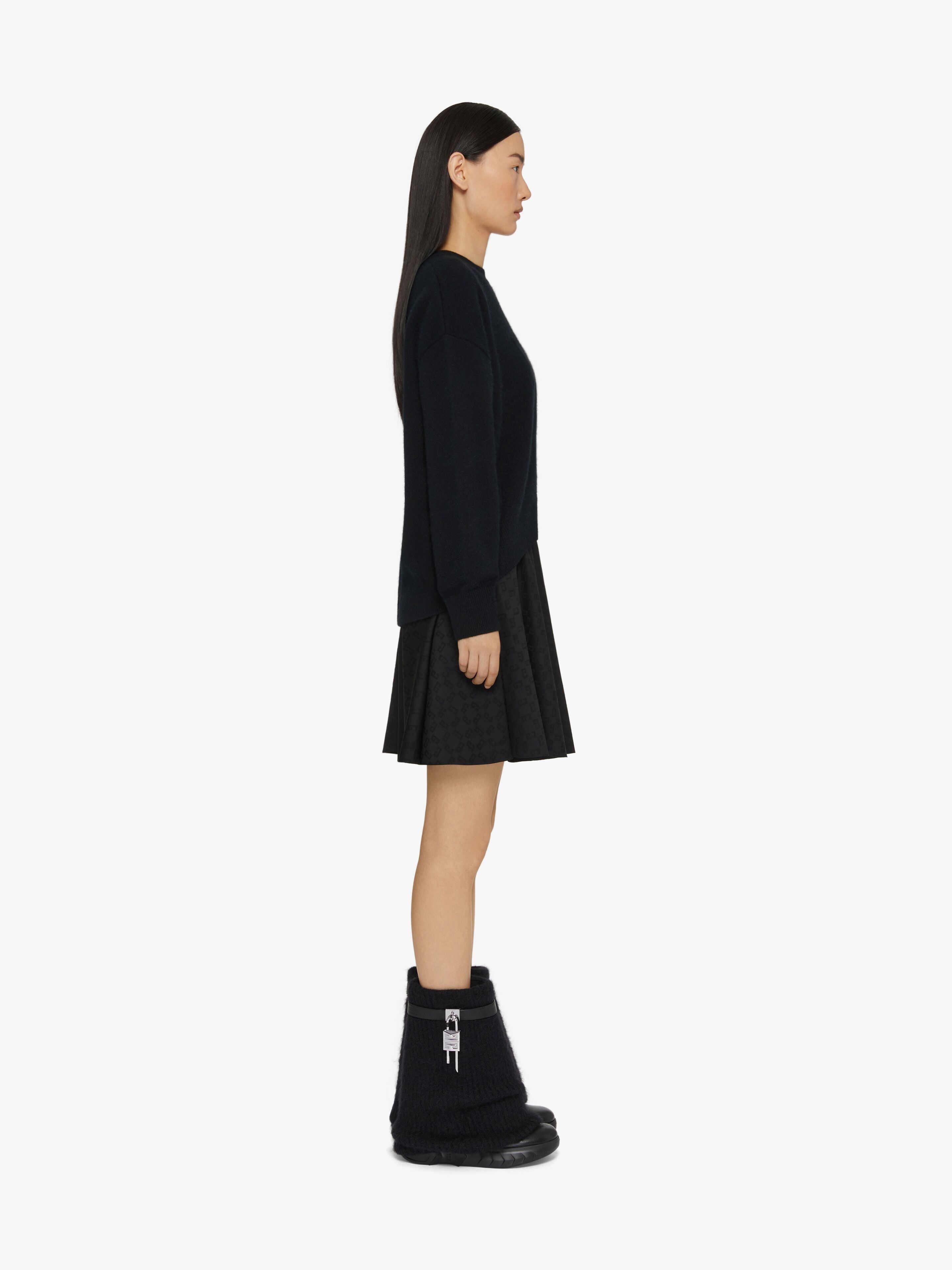 Givenchy o1srvl11e0525 Shark Lock Ankle Boots Biker Low Wedge Black Size US 7 / IT 37 - 2 Thumbnail