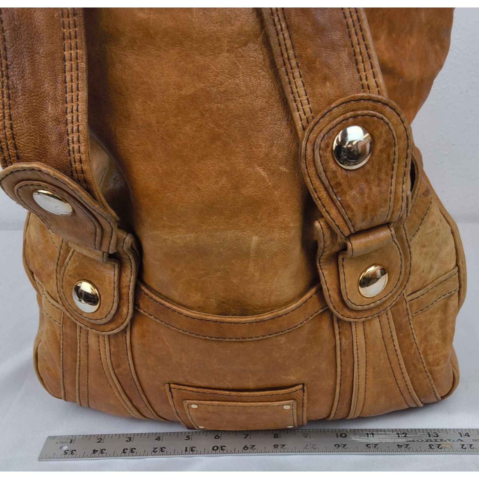 Other Gustto Handbag Brown Leather Hobo Bag Purse Size ONE SIZE - 10 Thumbnail